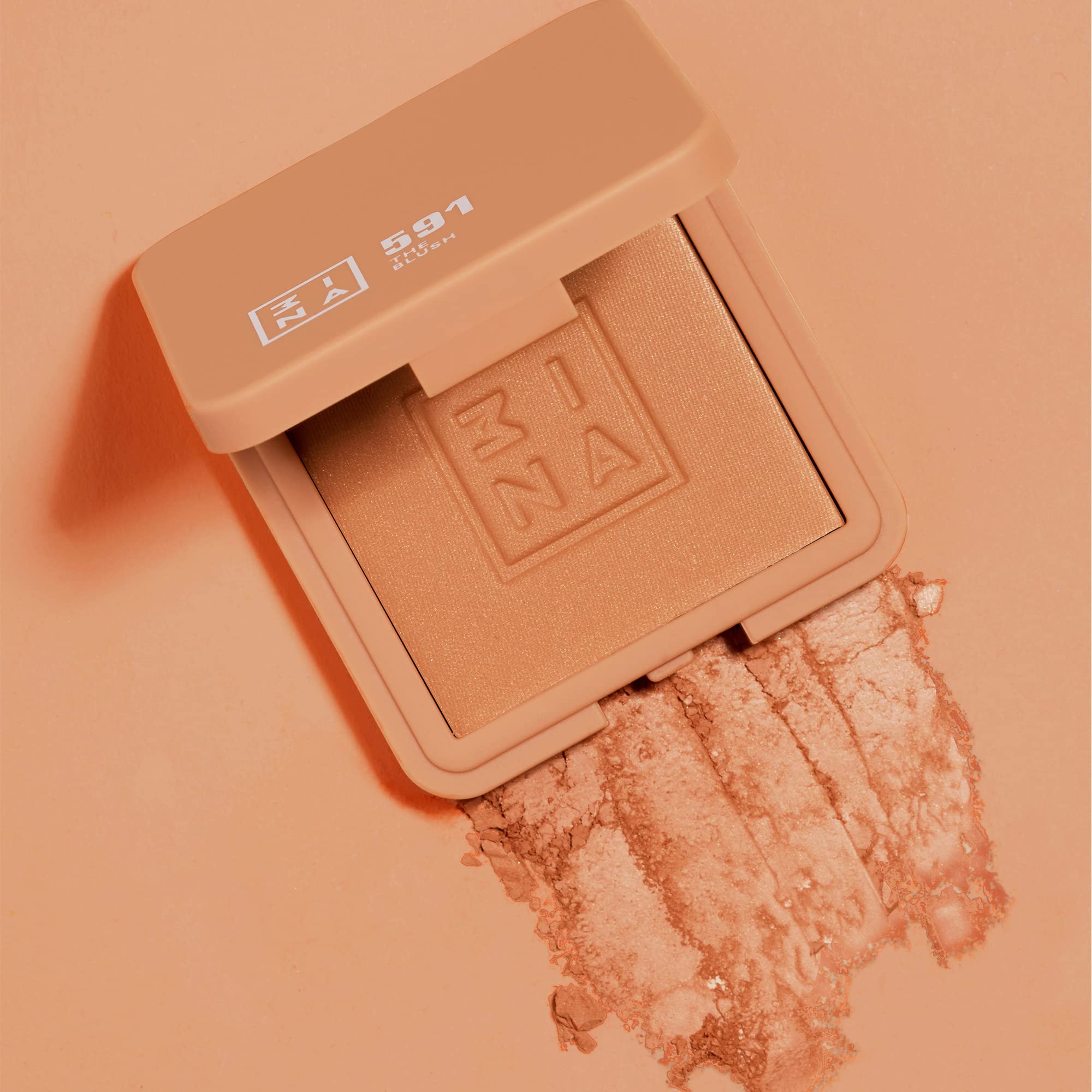 3Ina The Blush 591 - Natural, Light Mineral Powder Blush For Sensitive Skin - Blendable, Buildable Rouge - Pigmented, Dewy Glow