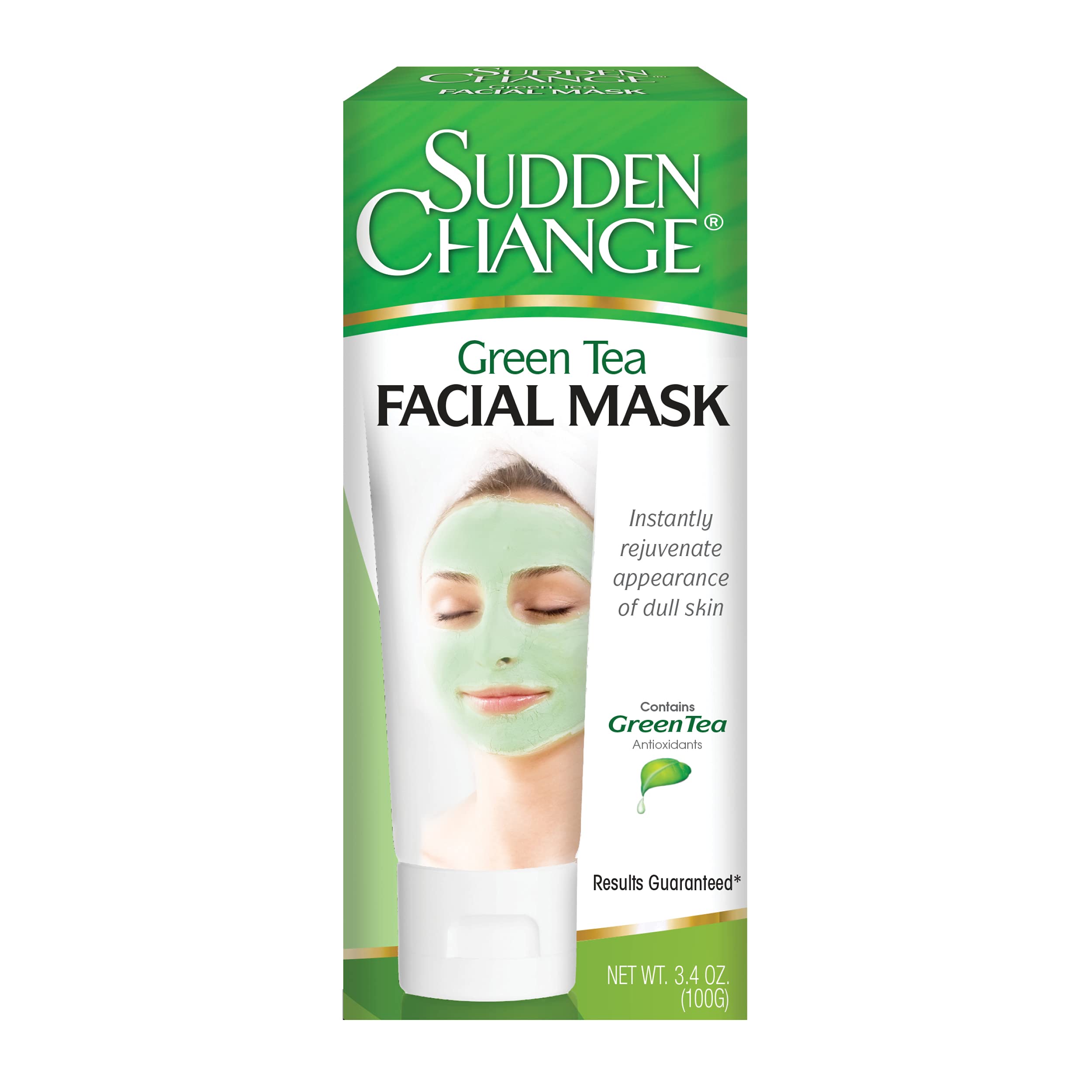 Sudden Change Green Tea Facial Mask - Diminish Wrinkles, Puffiness & More - Improve Texture, Purify Pores & Remove Excess Oil - 