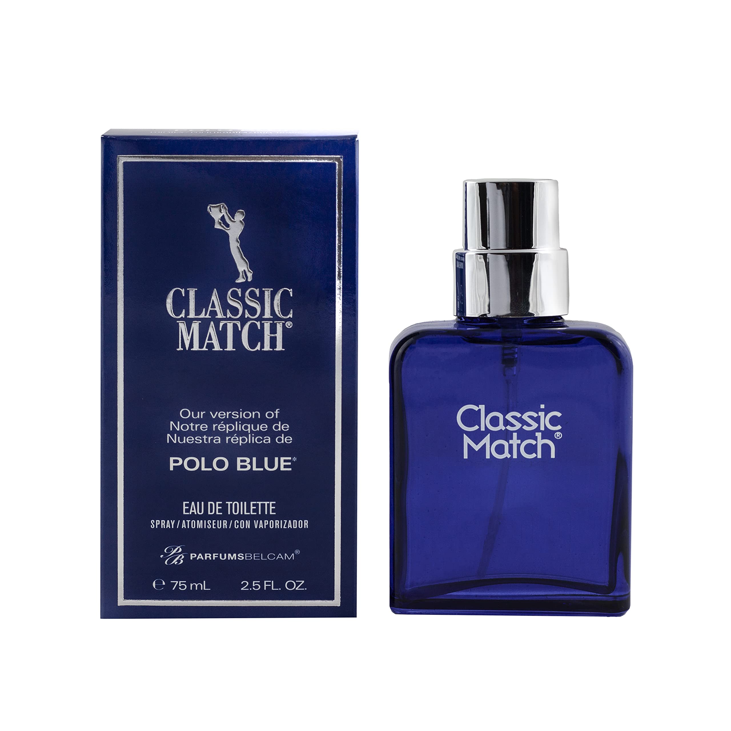 Pb Parfumsbelcam Blue Classic Match, Our Version Of A Signature Designer Eau De Toilette Spray For Men, 75 Ml.
