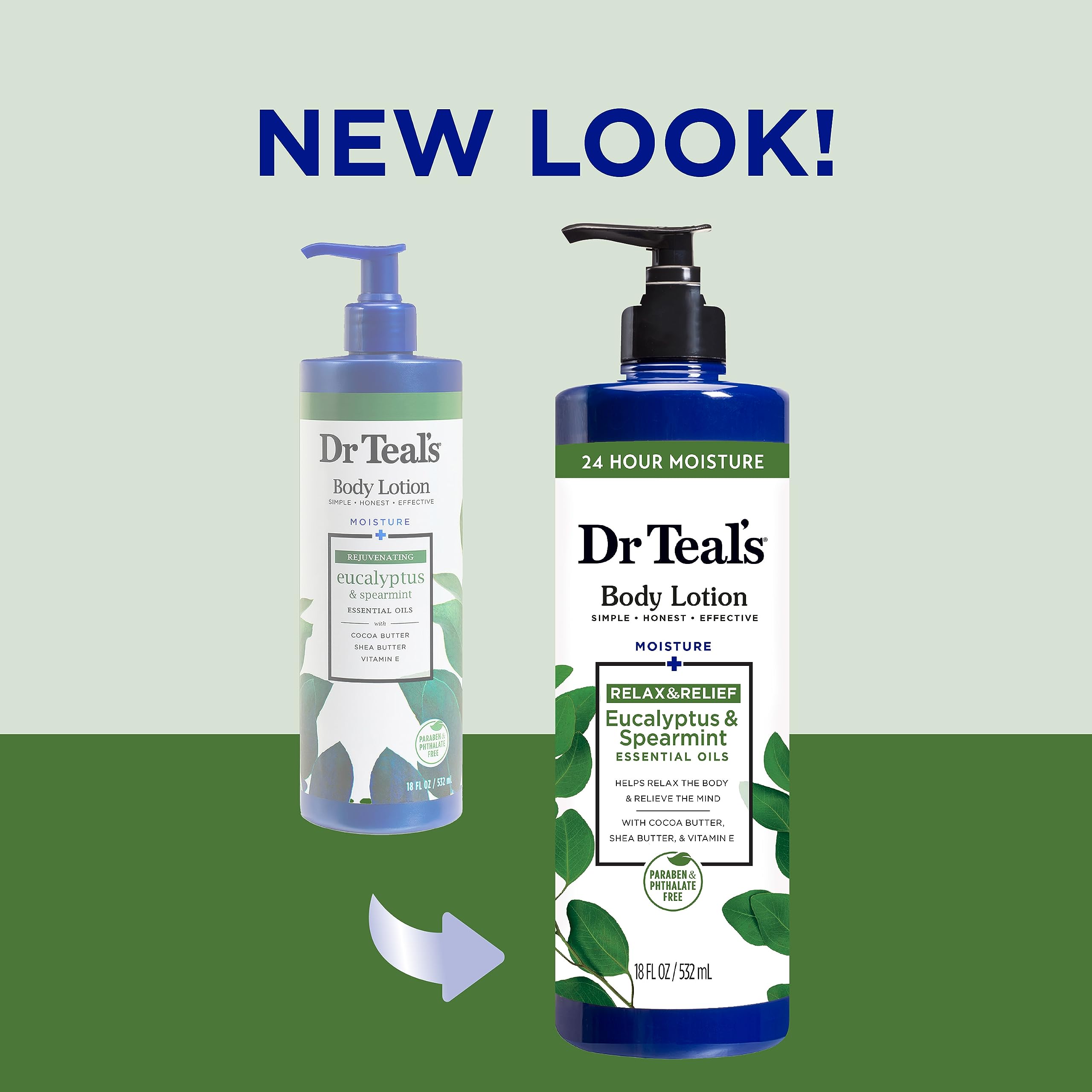 Dr Teal'S Body Lotion, Eucalyptus & Spearmint & Essential Oils, 18 Fl Oz (Pack Of 3)