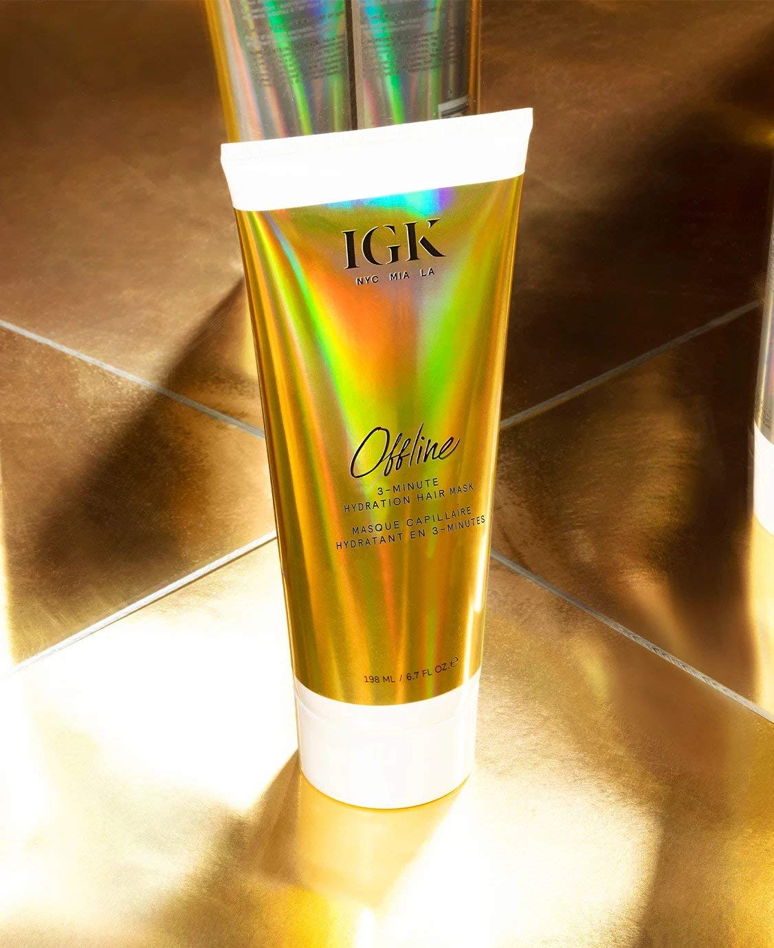 Igk Offline 3-Minute Hydration Hair Mask | Moisture + Nourishment + Shine | Vegan + Cruelty Free | 6.7 Oz