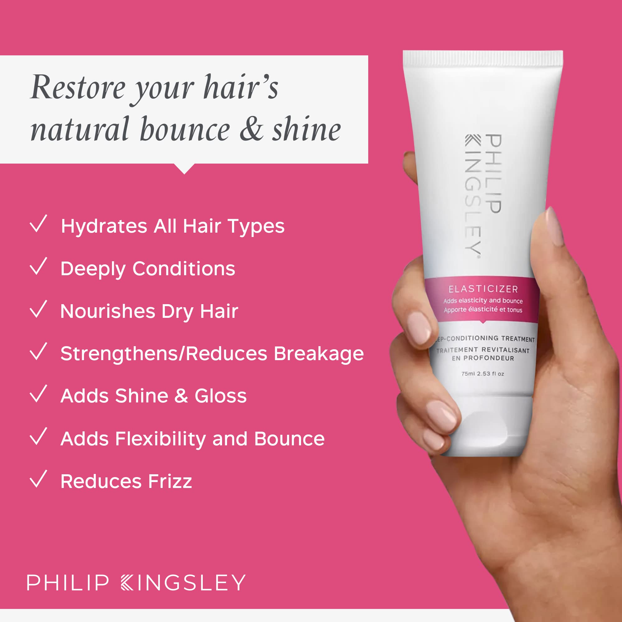 Philip Kingsley Haircare Travel Set: Volumizing Shampoo, Conditioner, and Deep-Conditioning Mask for Fine, Limp Hair - Adds Body