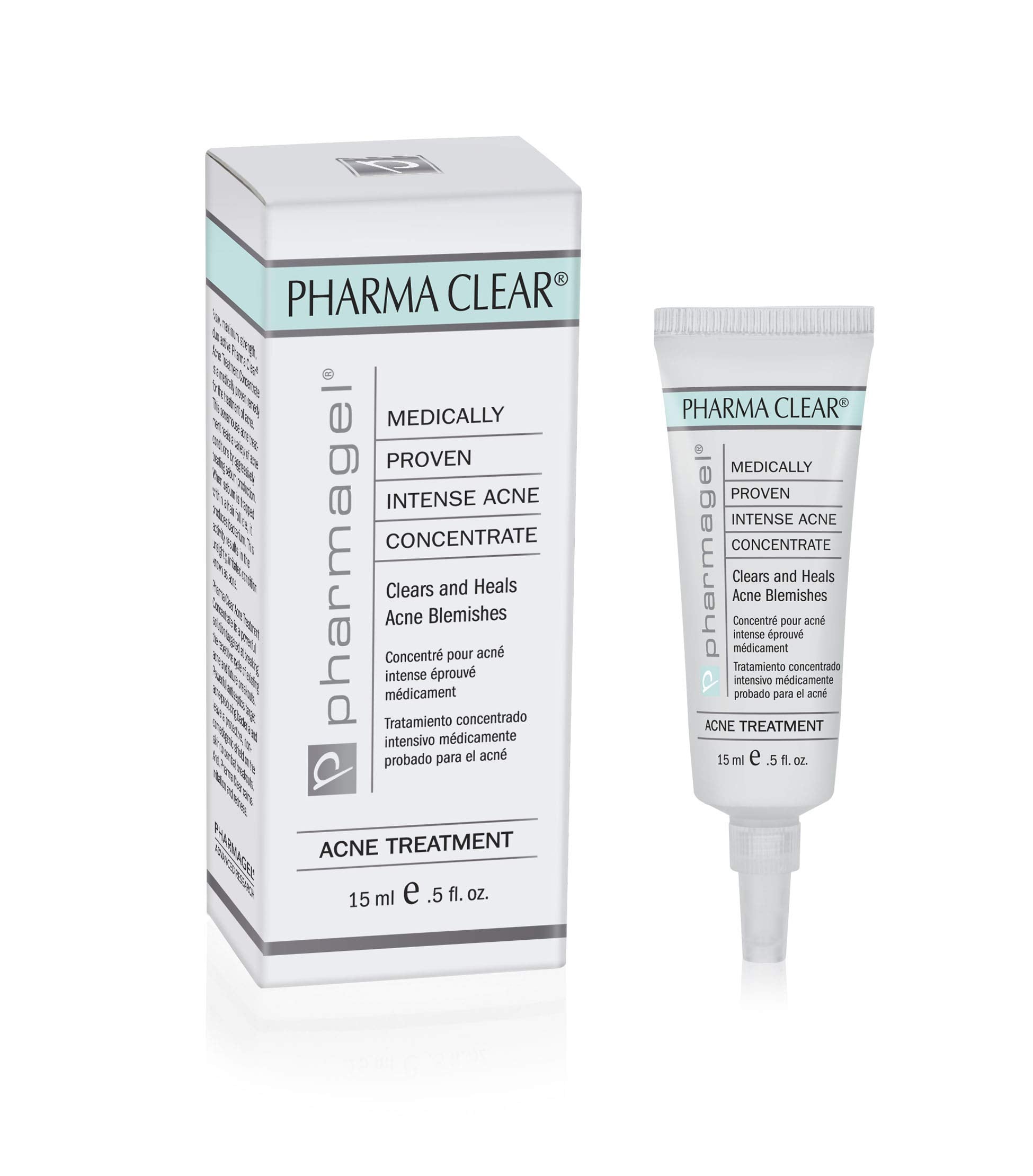 Pharmagel Pharma Clear Acne Spot Treatment, Salicylic Acid 2%, Face Treatment Gel, For Oily & AcneProne Skin, 0.5 fl oz