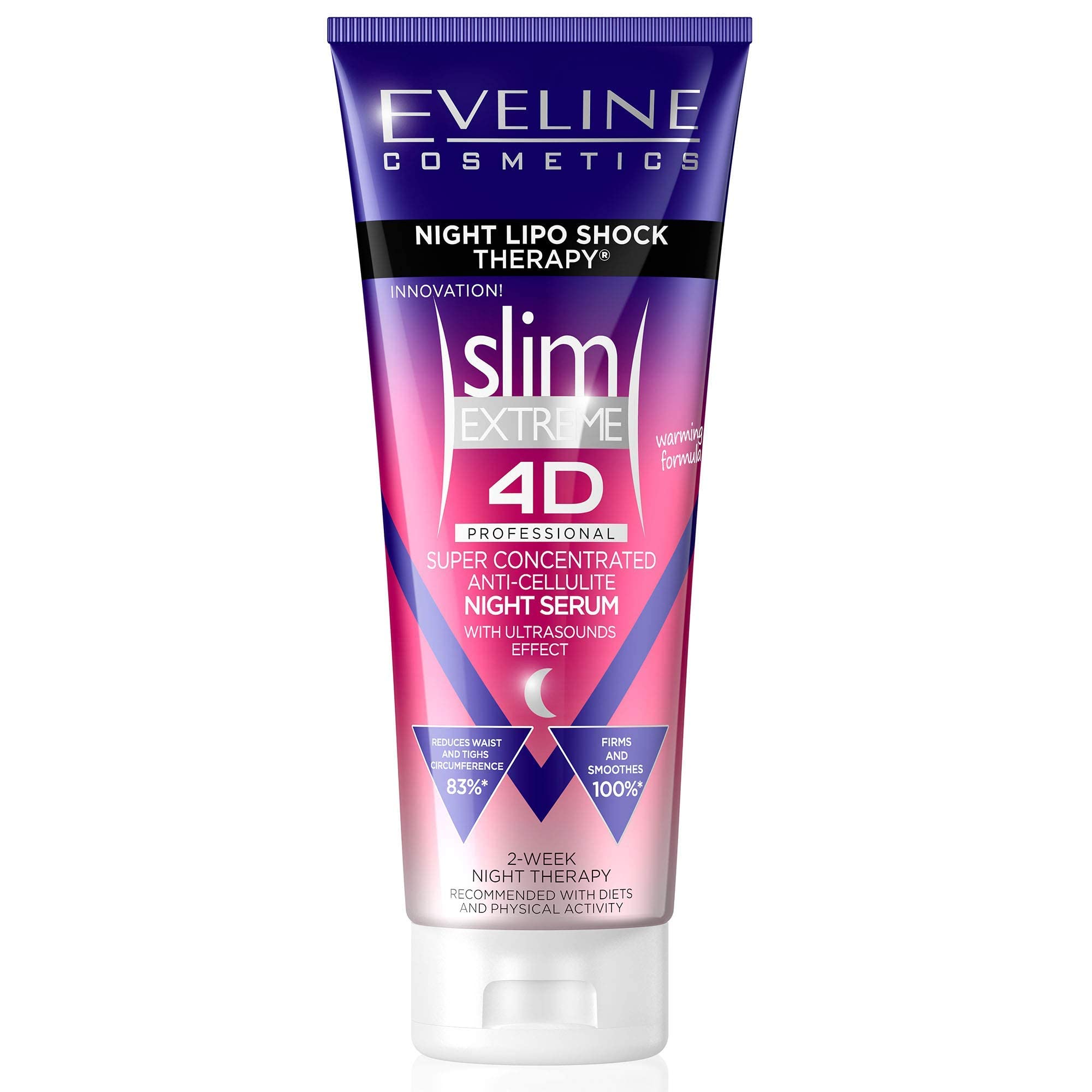 Eveline Slim Extreme 4D Cellulite Cream - Night Lipo Shock Therapy, 250ml for All Skin Types