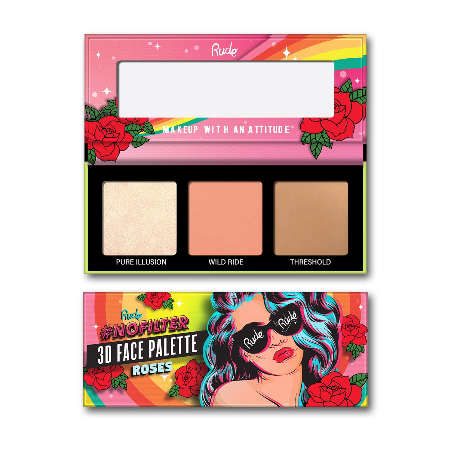 Rude Nofilter 3D Face Palette(D0102H2Bp17)