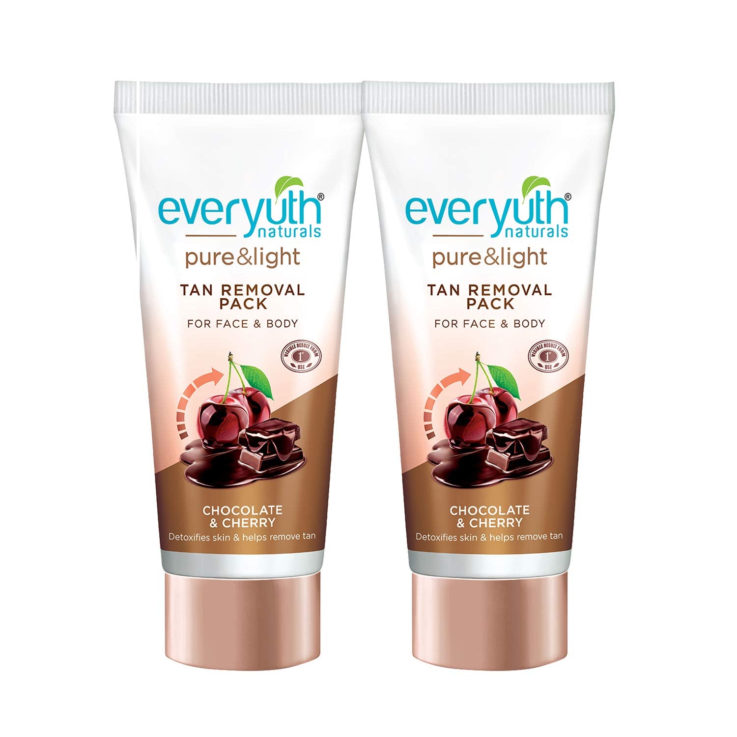 Everyuth Naturals Chocolate & Cherry Tan Removal Face Pack, 50 G (Pack Of 2)
