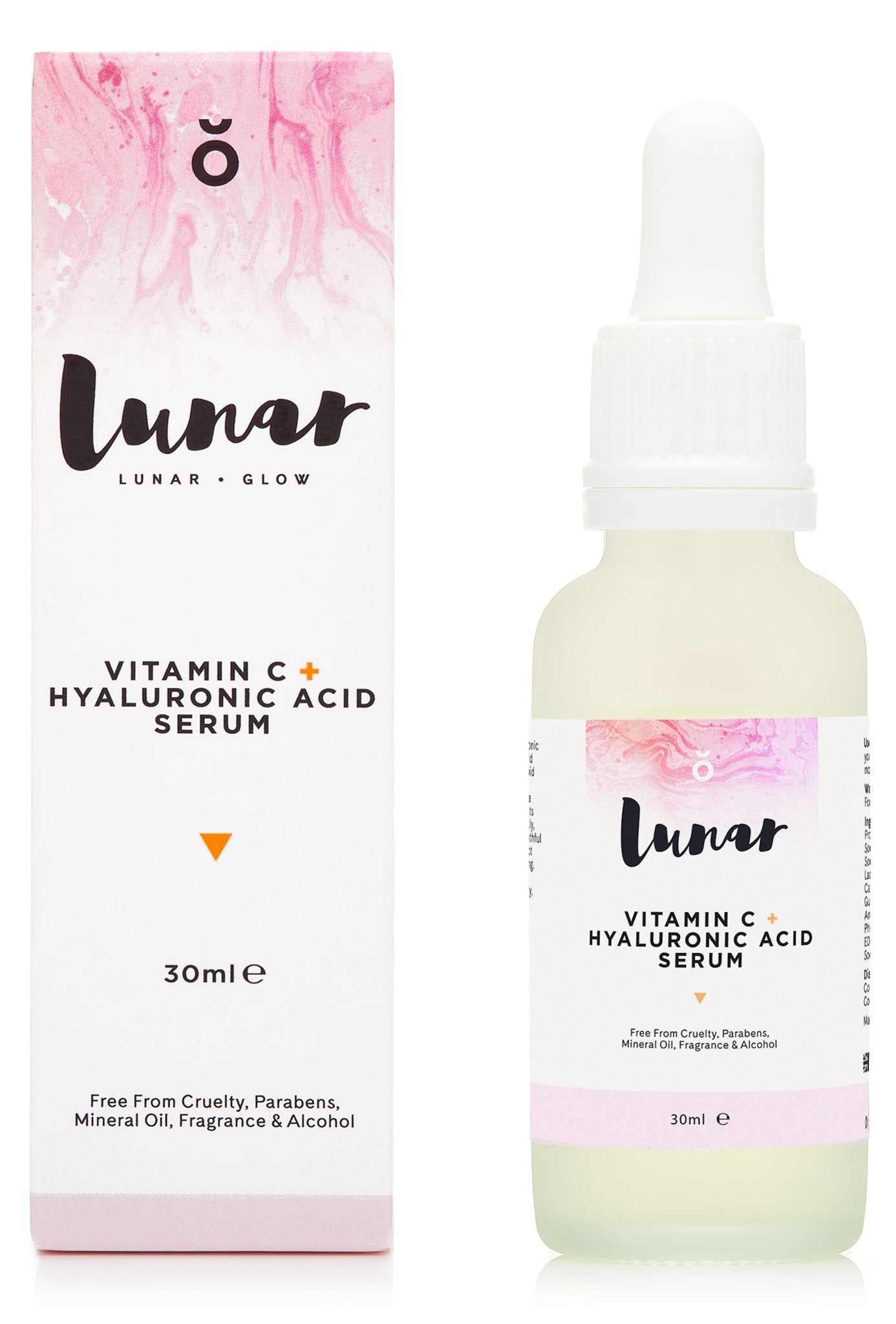 Vitamin C Hyaluronic Acid Serum By Lunar Glow A Natural Anti Ageing Serum For Your Face & Skin 1 Floz - 30Ml
