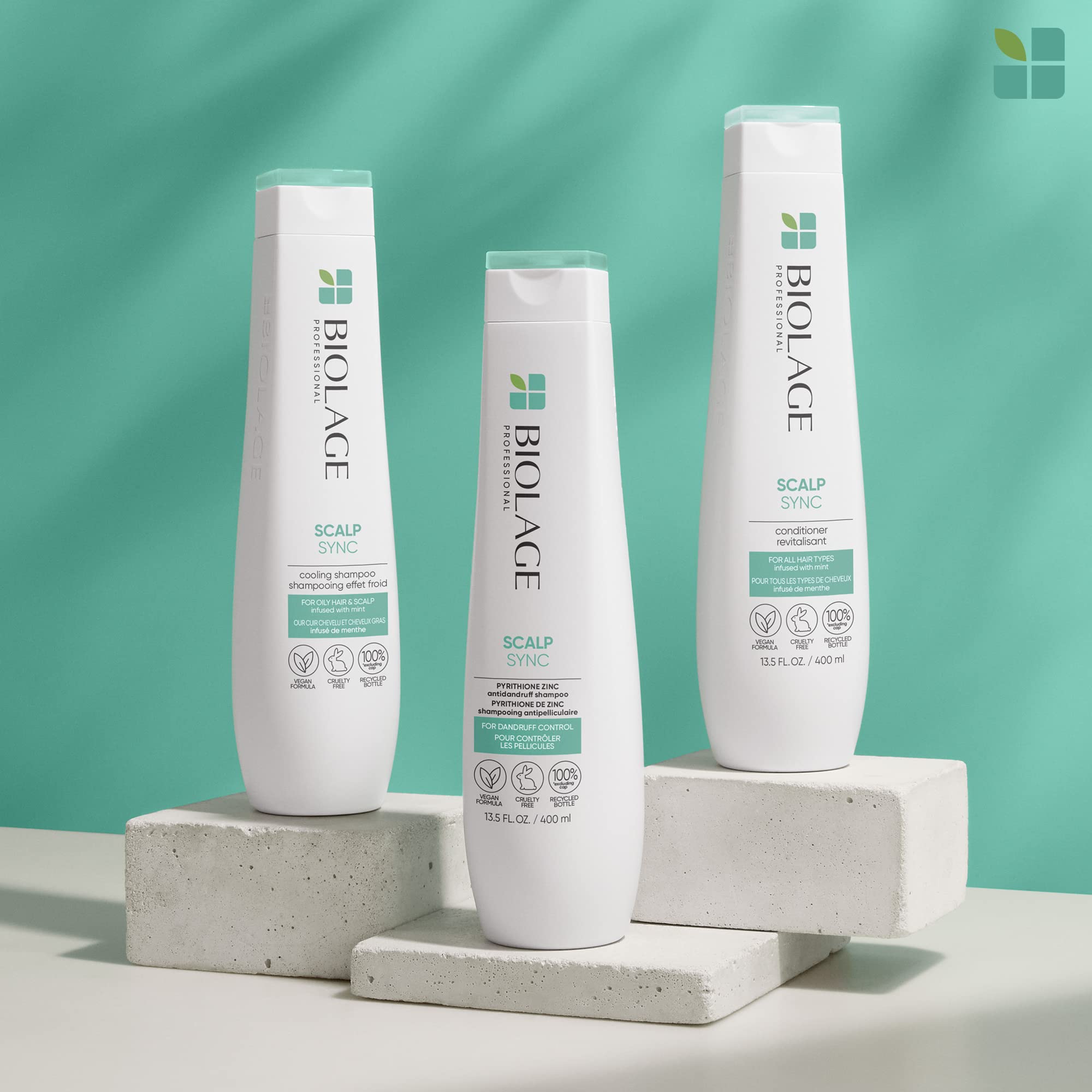 Biolage Cooling Mint Shampoo | Cleanses Excess Oil | For Oily Hair | Cool Sensation | Cruelty Free | Vegan | Salon Shampoo | 13.