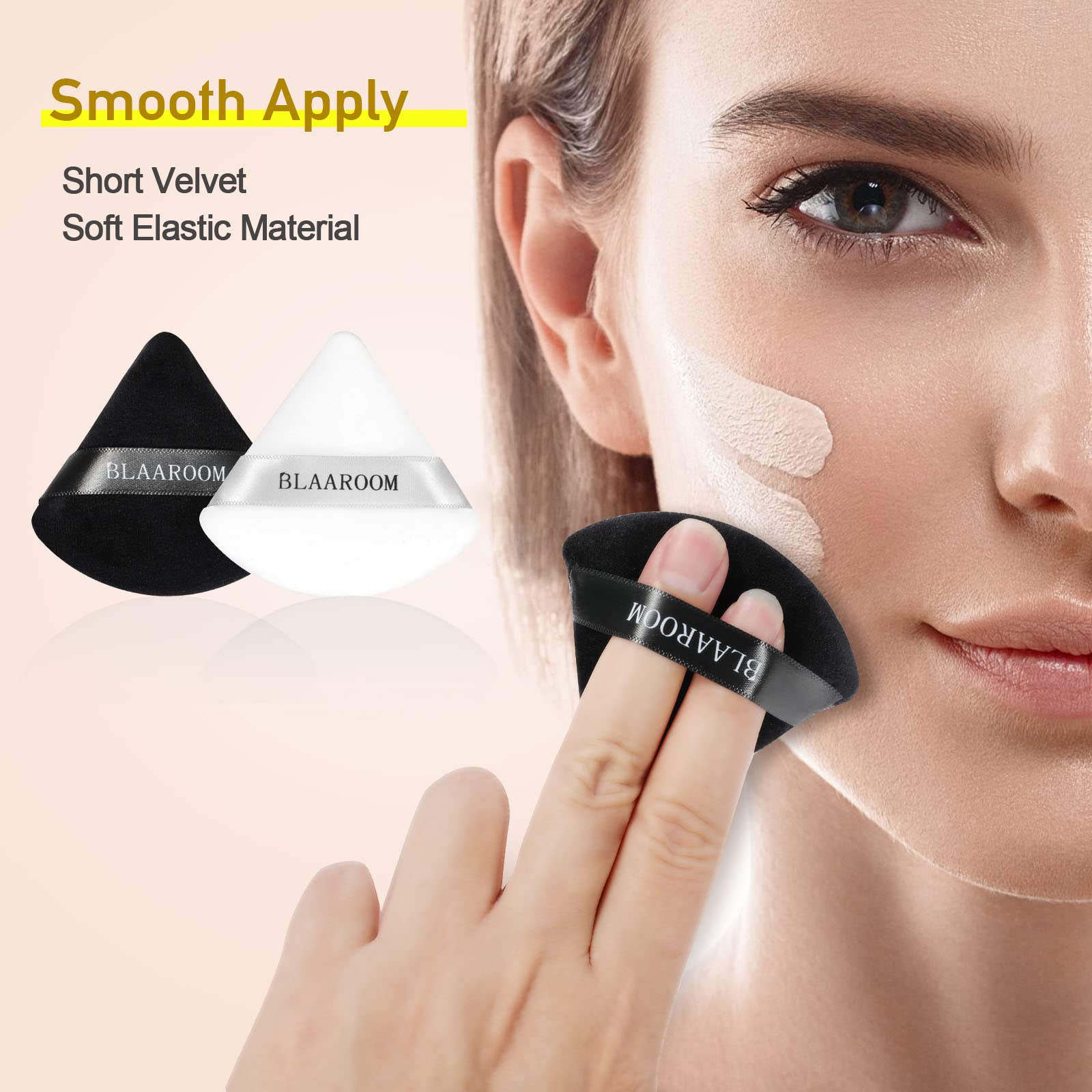 6 Pieces Powder Puff For Face Powder Makeup Puff Velour Soft Triangle Powder Puffs For Loose Powder Mineral Powder Setting Powde