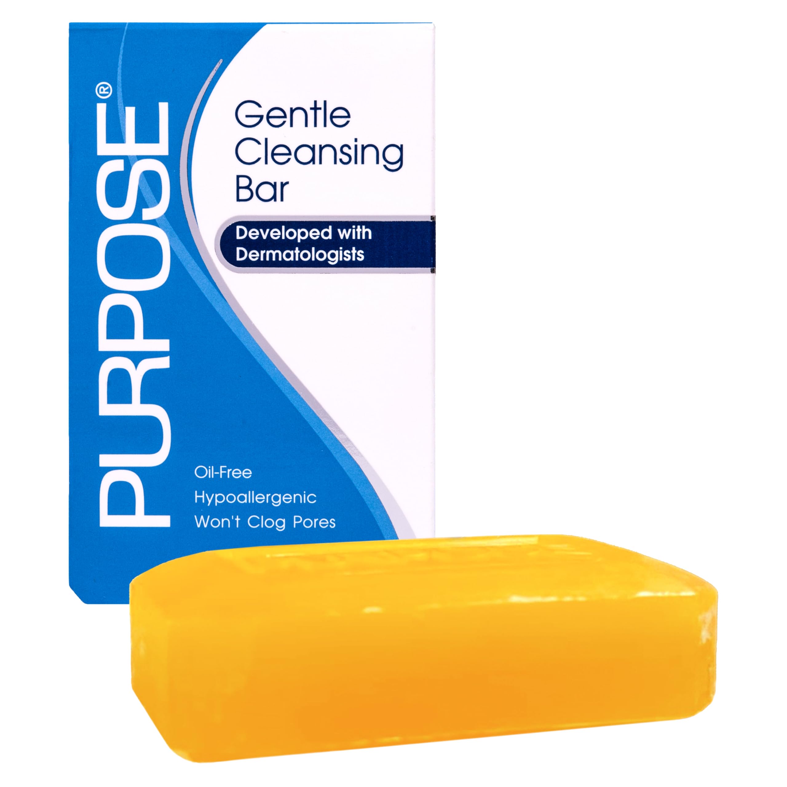 PURPOSE Gentle Cleansing Bar, Developed with Dermatologists, For All Skin Types, For Sensitive & Dry Skin, Oil-free, Hypoallerge