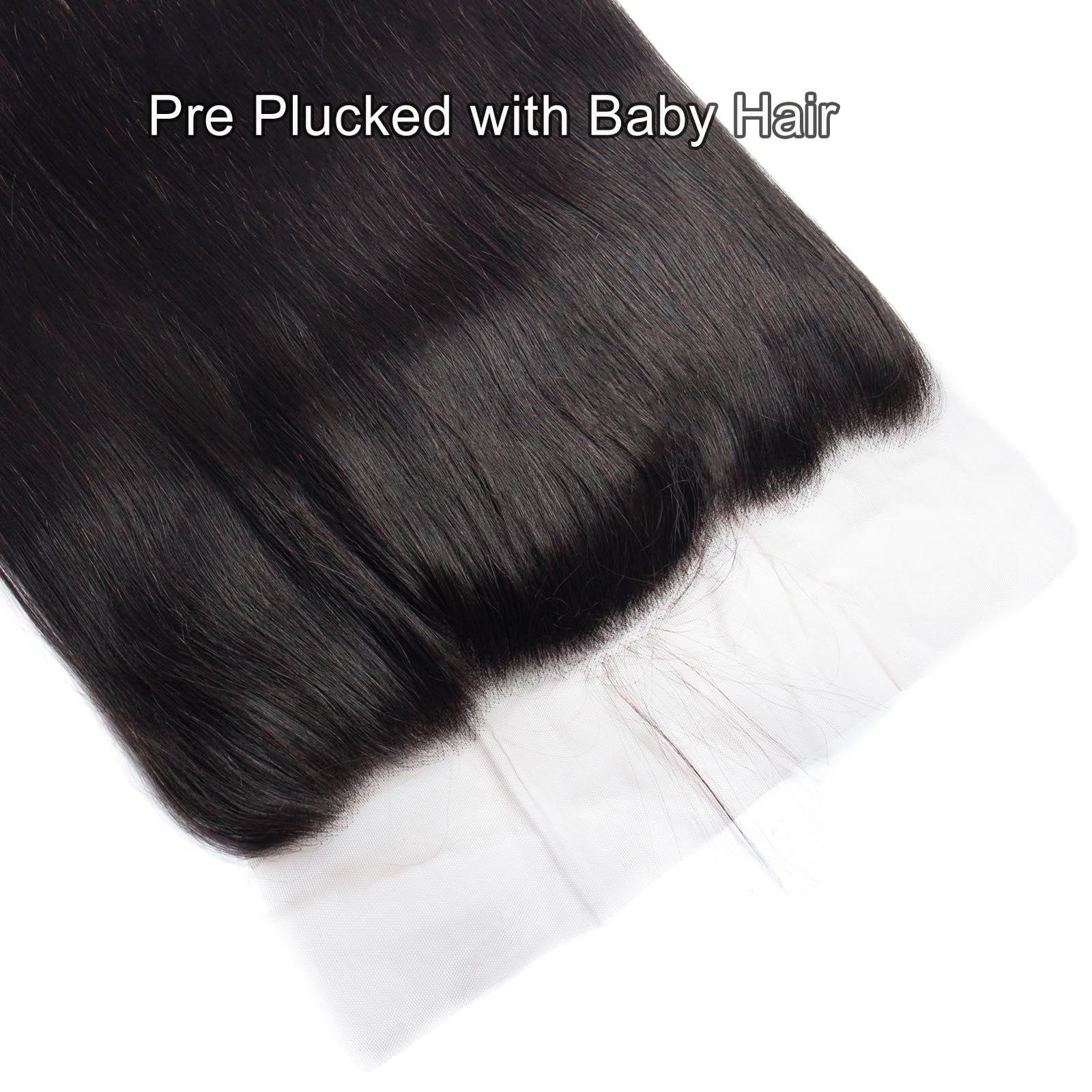 Lemoda 13X6 Frontal 22 Inch Straight Hd Transparent Lace Frontals 12A Brazilian Virgin Human Hair Lace Frontal Closure Natural B