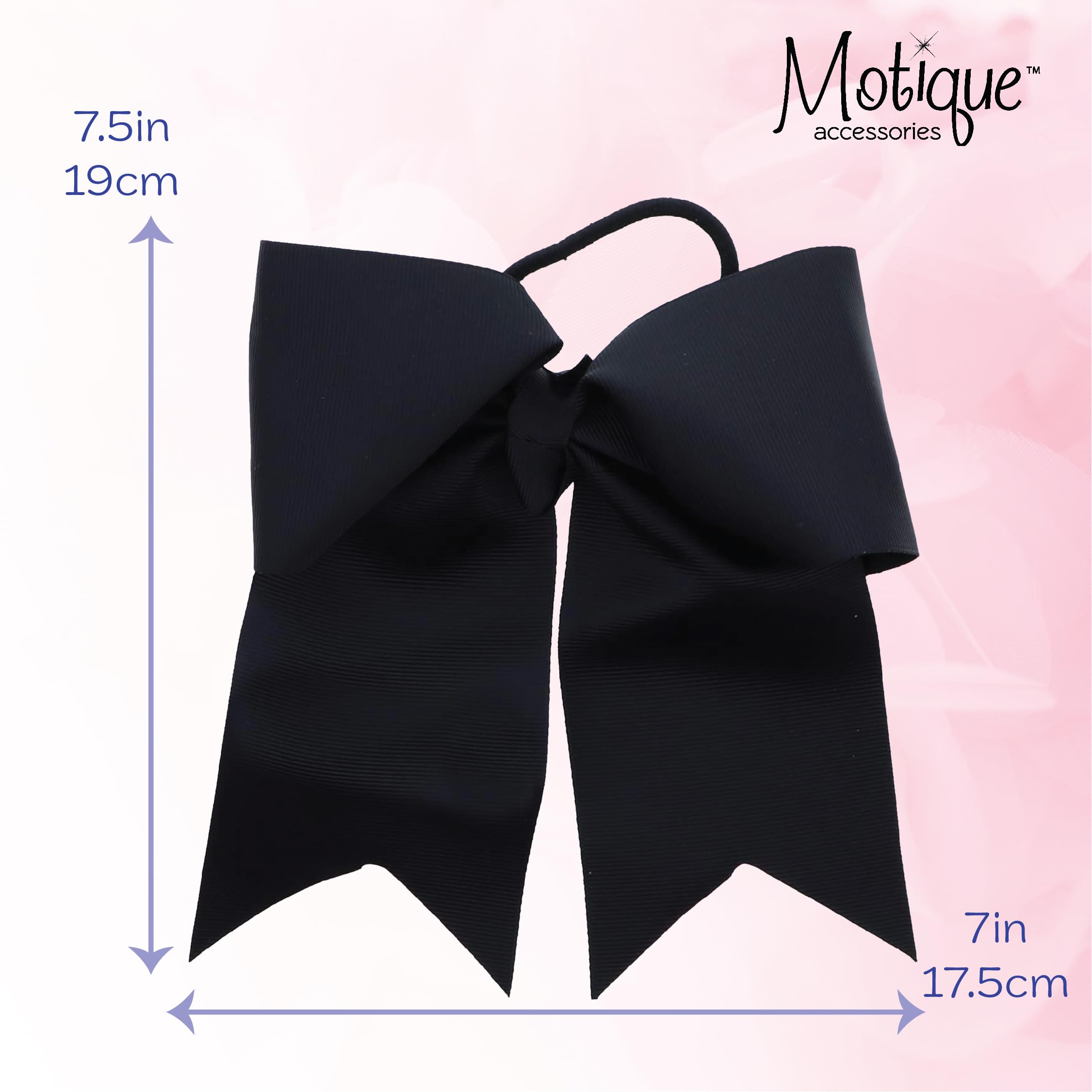Black Jumbo Bow Pony With Tails