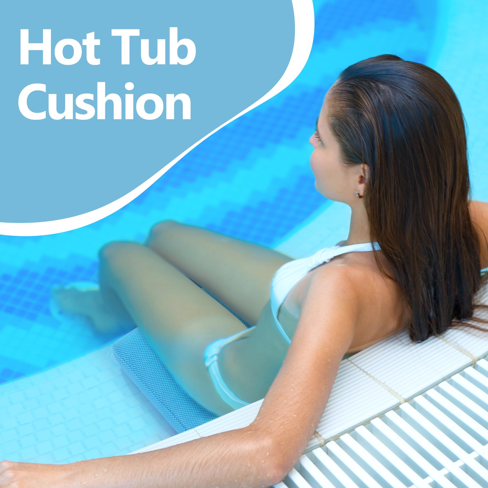 Mabozoo Bath Cushion For Tub With Powerful 4 Non-Slip Suction Cups,Quick Dry Mesh Bathtub Mat,Spa Pillow Bath Accessories For Ad