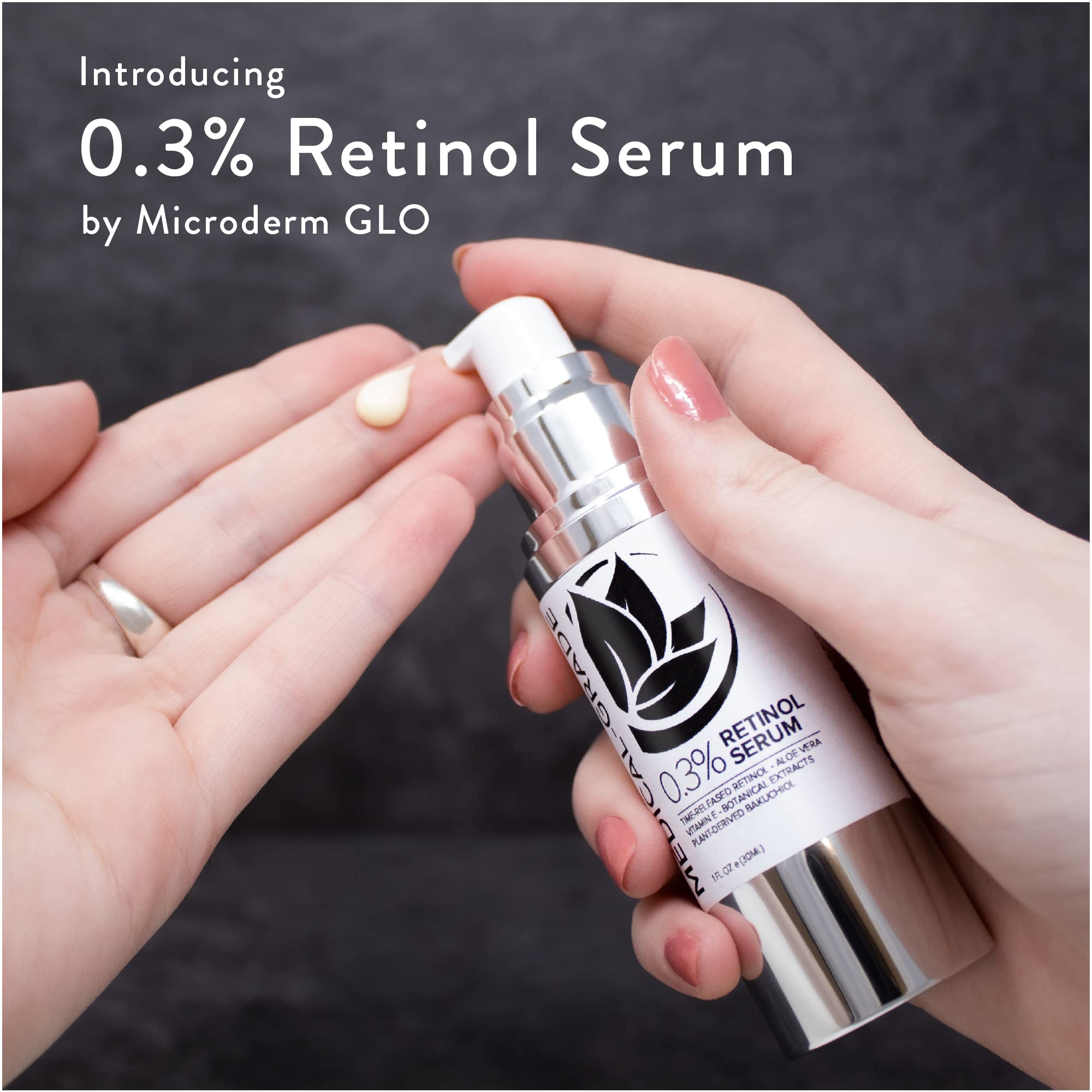 Microderm GLO - Age Defying 0.3% Retinol Serum, Anti-Aging Dark Spot Remover for Face, Fine Lines & Wrinkle Pore Minimizer, with