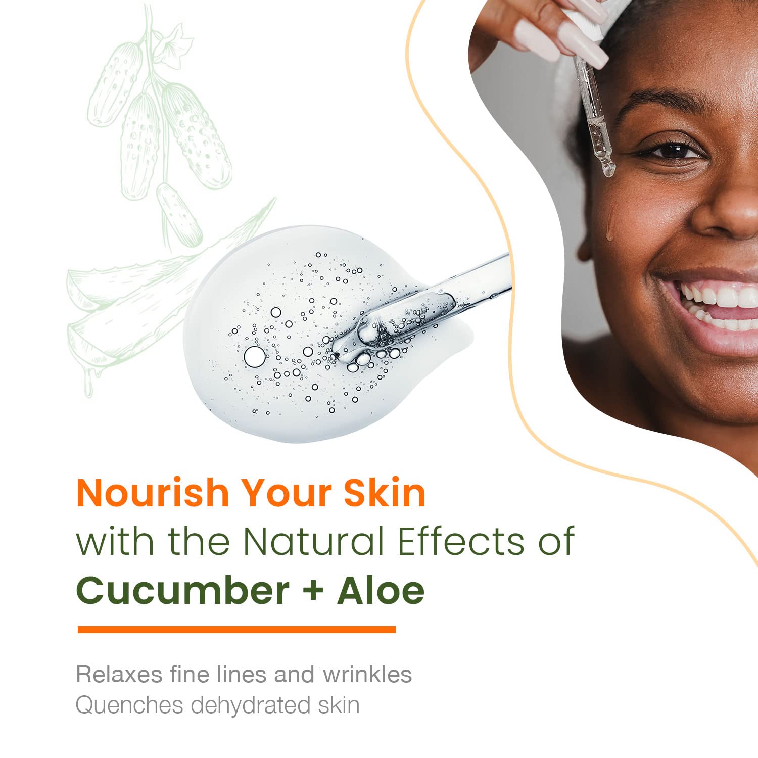 Natural Chemist Cucumber & Aloe Face Serum - Dermatologist Tested - Reduces Redness, Hydrates & Moisturizes Dry Skin, Soothing F