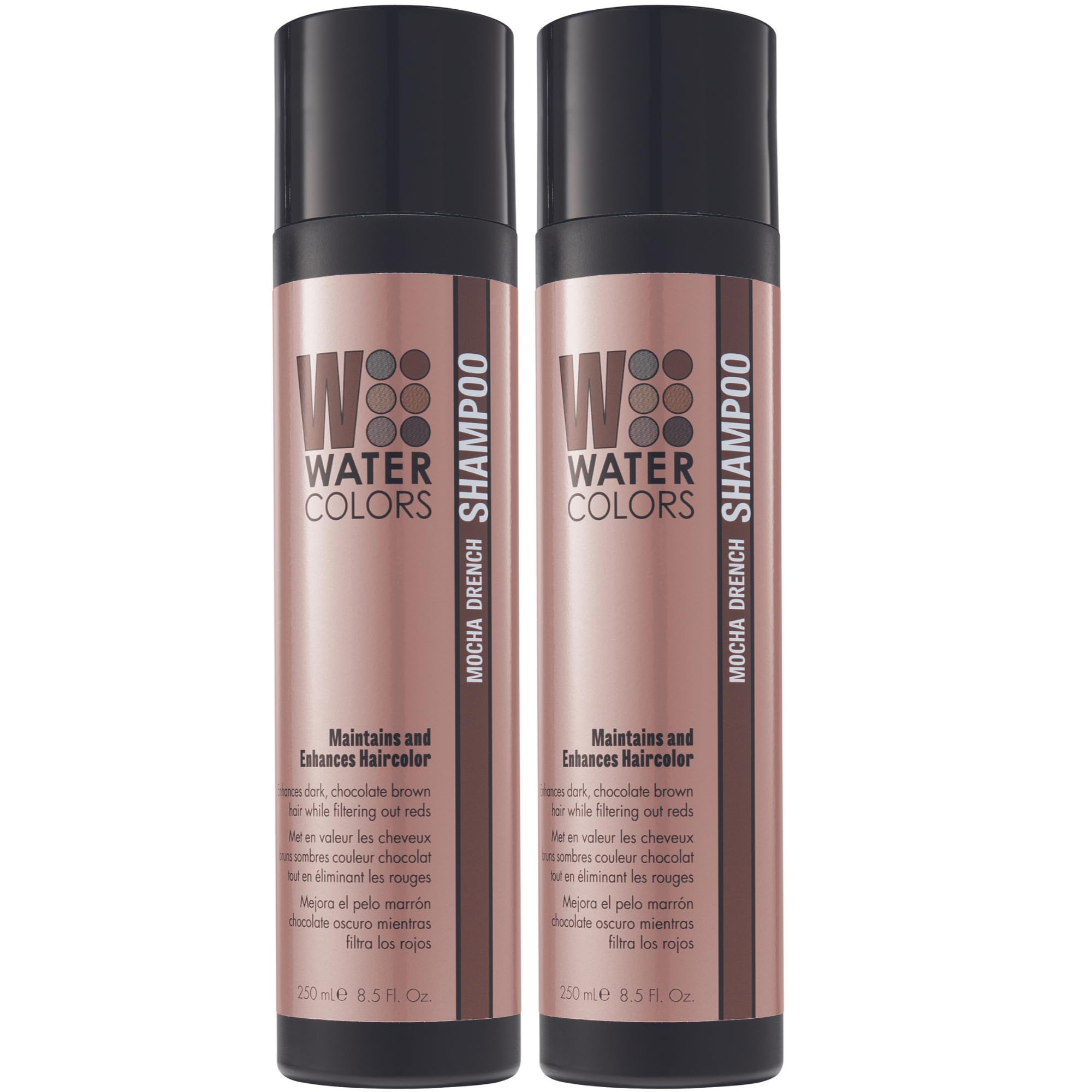 Watercolors Semi Permanent Color Depositing Shampoo. Sulfate & Paraben Free To Maintain & Enhance Hair Color 8.5 Oz - Mocha Dren