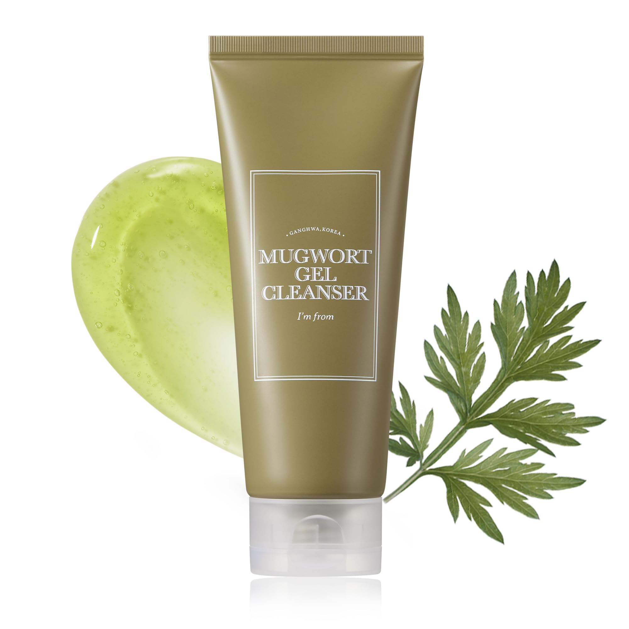 I'M From Mugwort Gel Cleanser 150Ml, Mugwort 60%, Calming, Soothing, Mild Low Ph Korean Face Wash For Sensitive Skin, Irritated