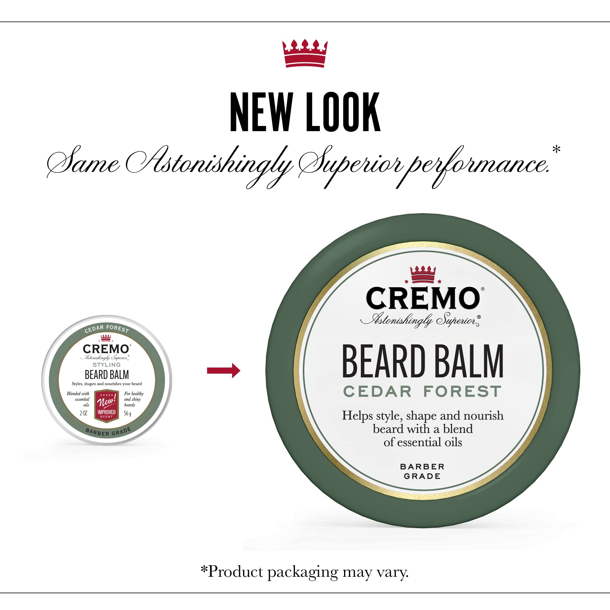 Cremo Styling Beard Balm, Forest Blend, Nourishes, Shapes And Moisturizes All Lengths Of Facial Hair, 2 Ounce (Packaging May Var