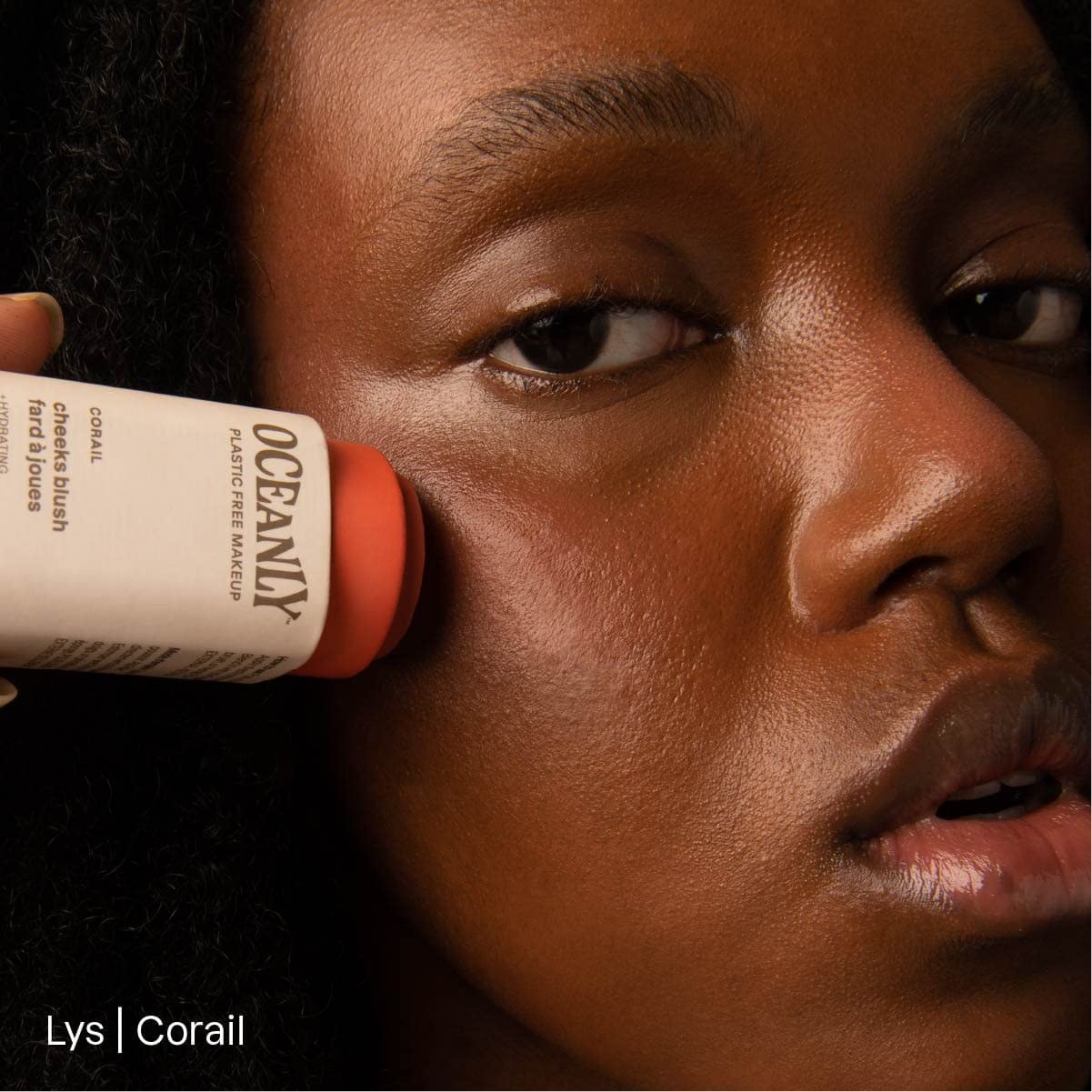 ATTITUDE Oceanly Lightweight Blush Stick, Titanium Dioxide-Free, EWG Verified, Plastic-Free, Vegan & Cruelty-free Makeup, Corail