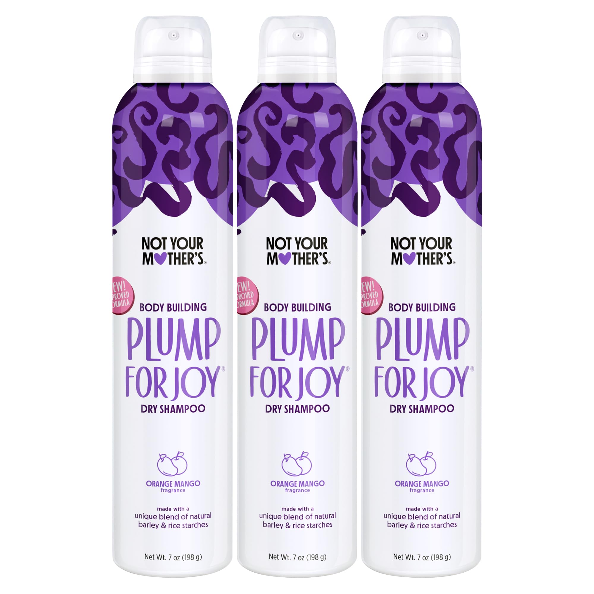 Not Your Mother's Plump for Joy Dry Shampoo (3-Pack) - 7 oz - Dry Shampoo for Ultimate Hair Oil Absorption - For All Hair Types