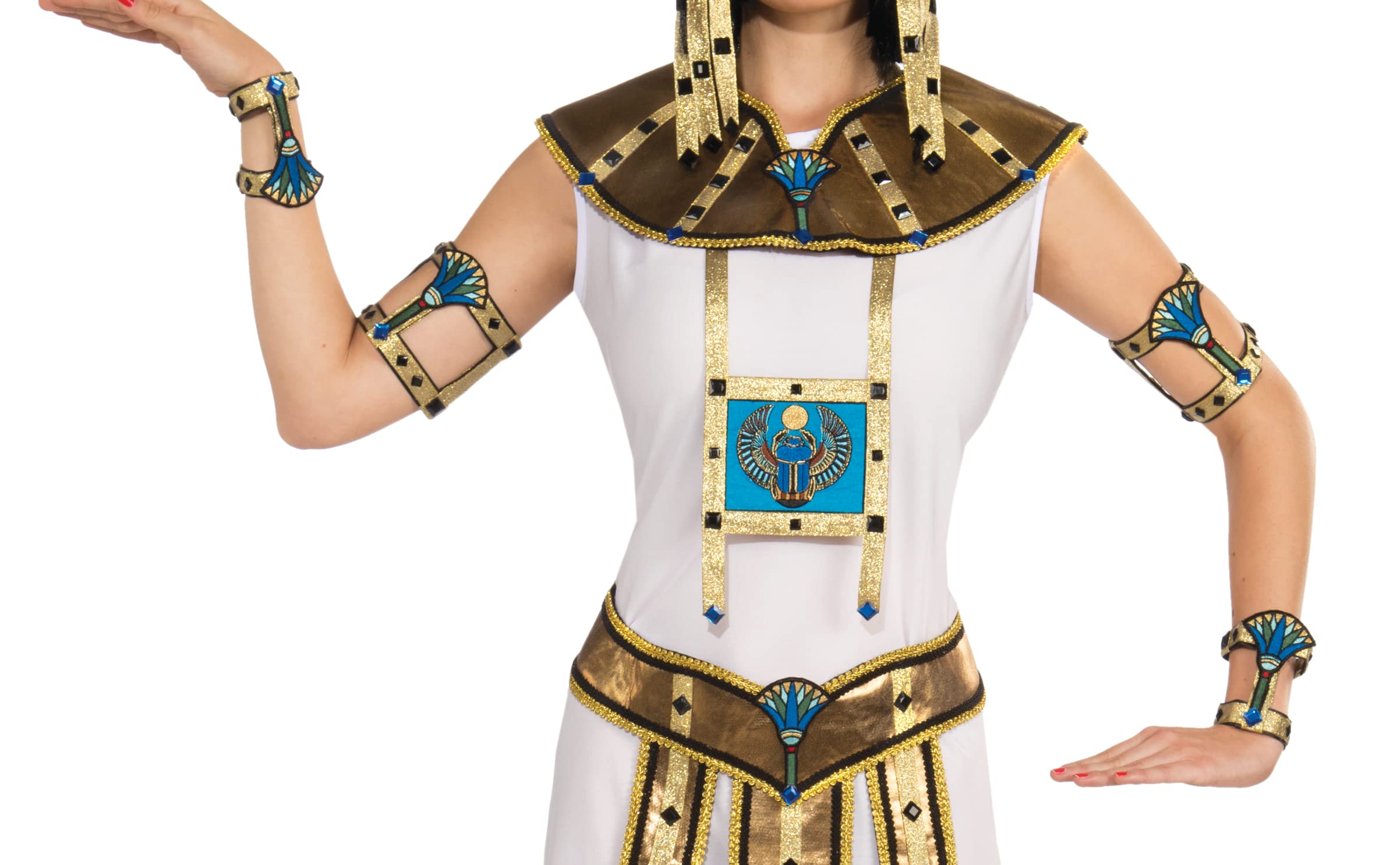 Forum Novelties Gold Egyptian Wrist Cuffs, Egyptian Accessory