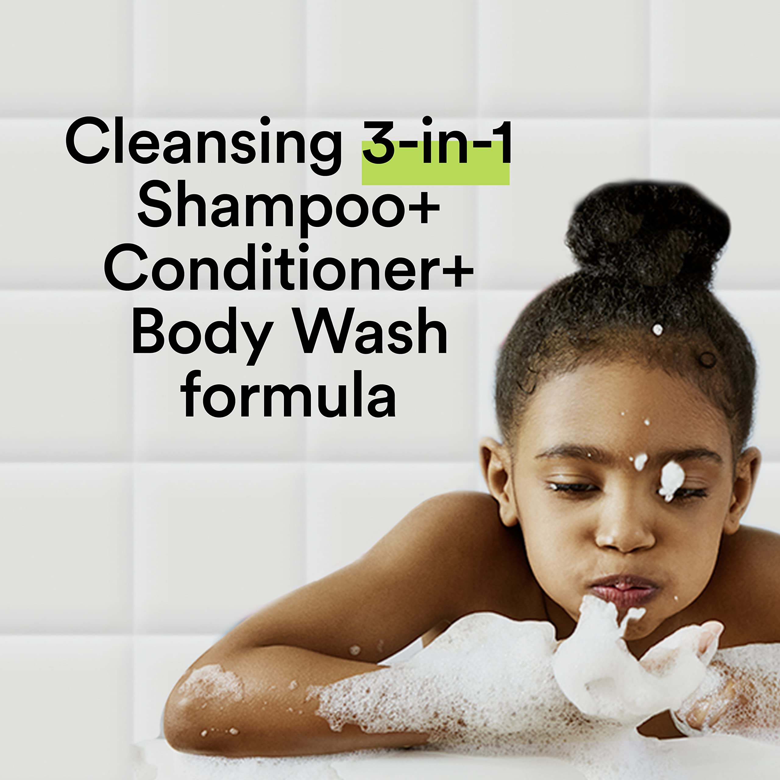 Suave Kids 3-In-1 Shampoo, Conditioner, Body Wash For Tear-Free Bath Time, Silly Apple, Dermatologist-Tested Kids Shampoo 3-In-1