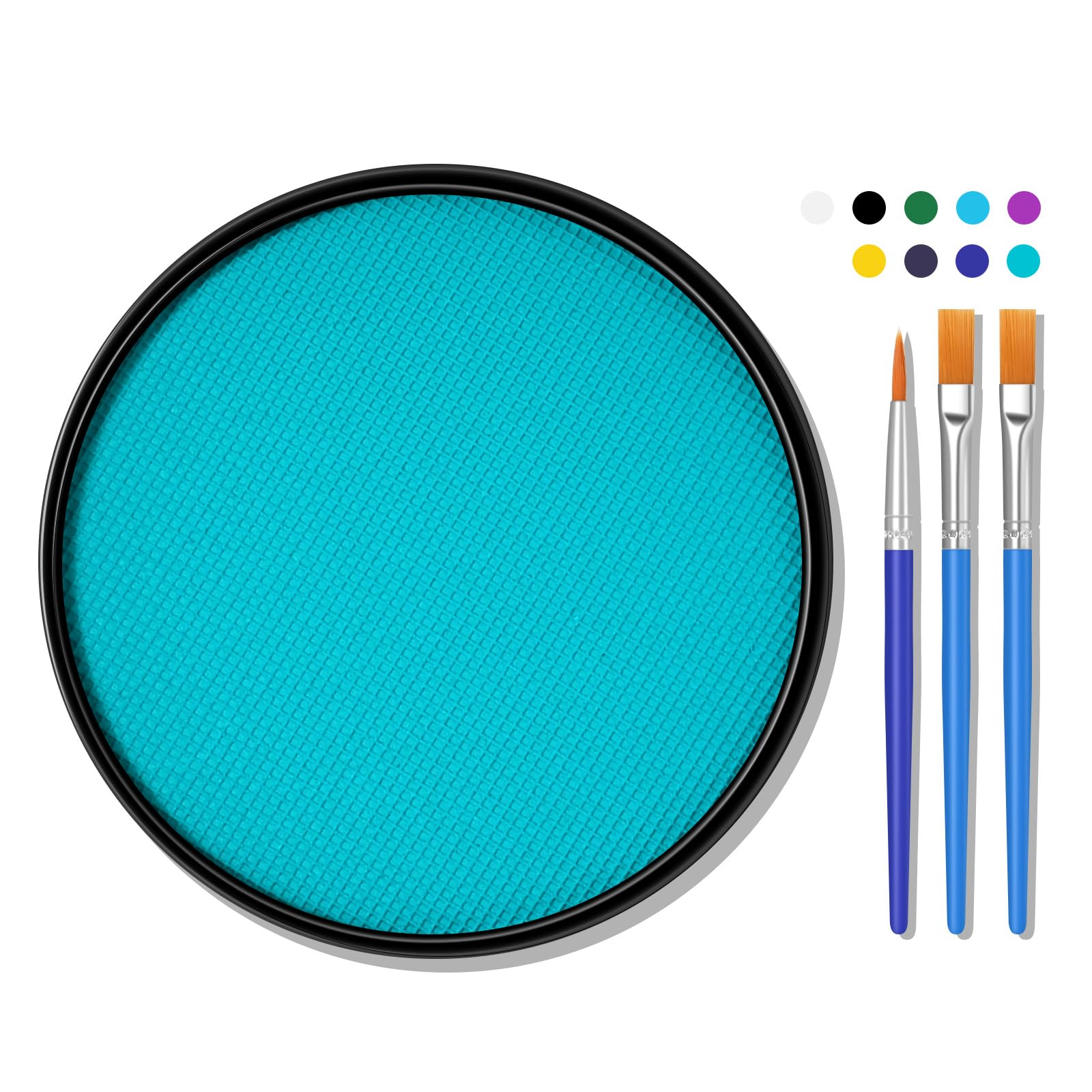 FREEORR Teal Face Body Paint Makeup 30G,Professional Stage Screen Halloween,Teal Face Body Paint Makeup for Halloween Costume Th