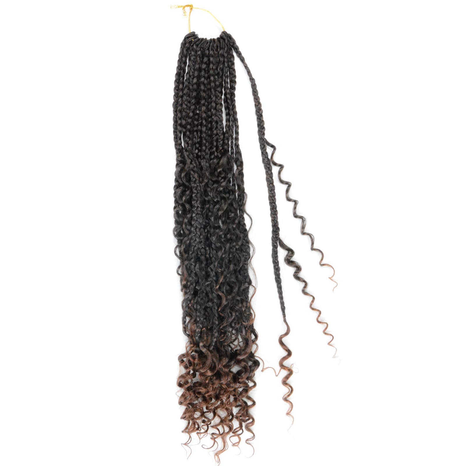 Lmzim 20Inch Goddess Box Braids Crochet Hair Bohomian Crochet Box Braids Curly Ends 8 Pack 3X Crochet Braids Synthetic Braiding