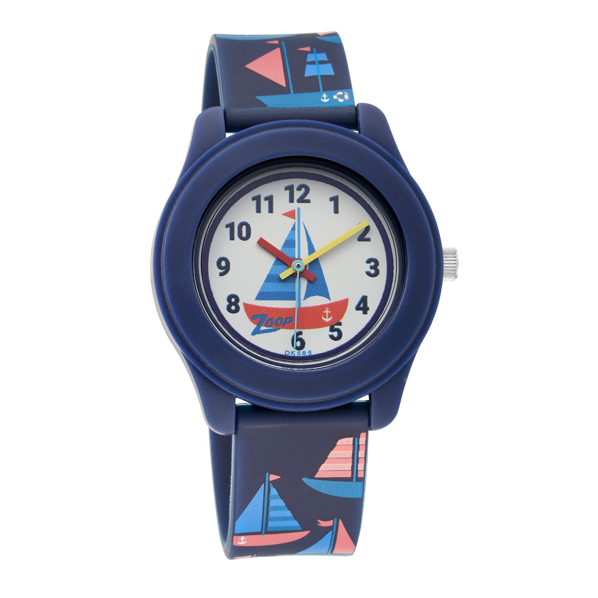 Zoop Silicone Analog White Dial Unisex-Child Watch-26019Pp01