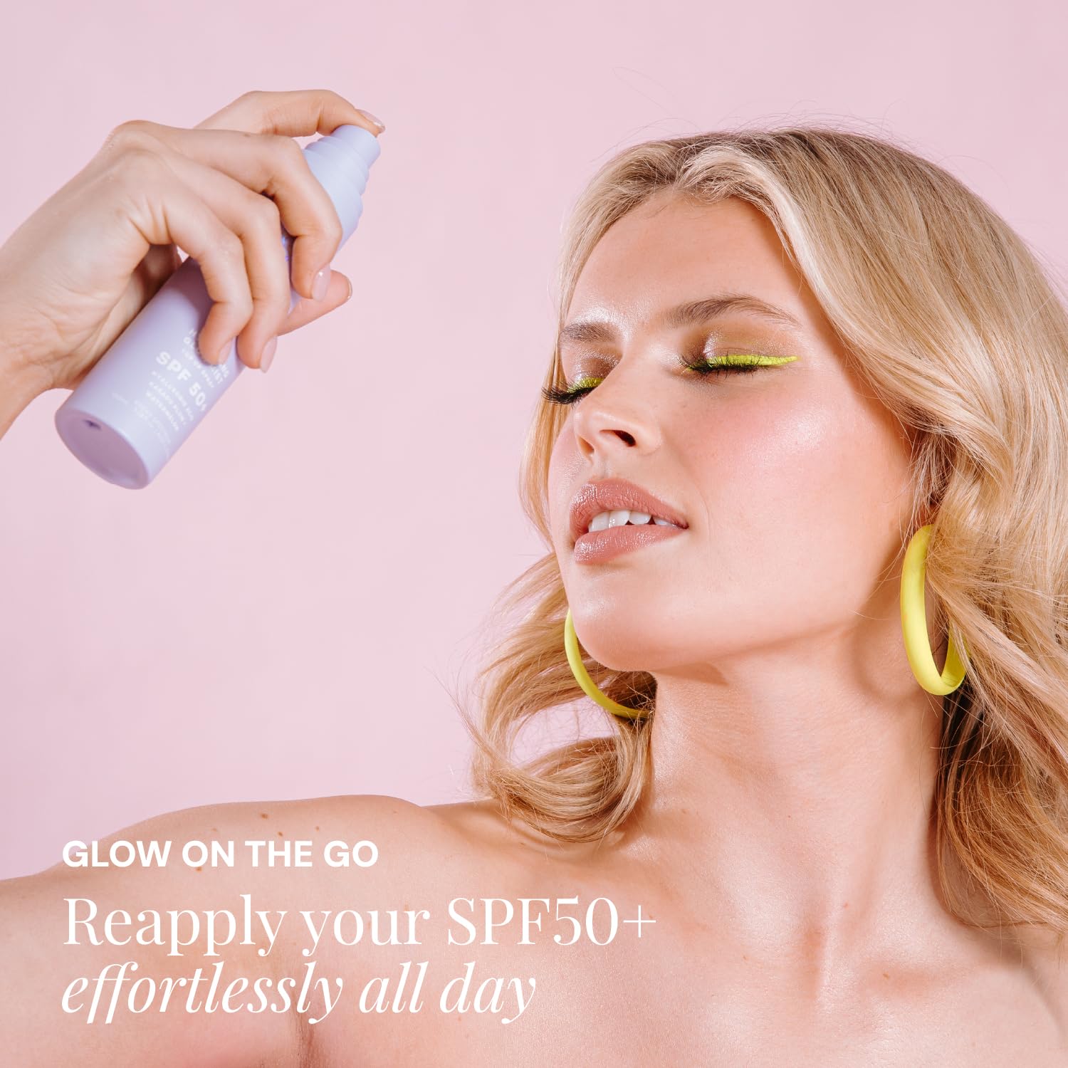 Naked Sundays SPF 50+ Hydrating Glow Face Mist, Daily Facial Setting Spray & Sunscreen for Healthy Skin, Lightweight & Non-Greas