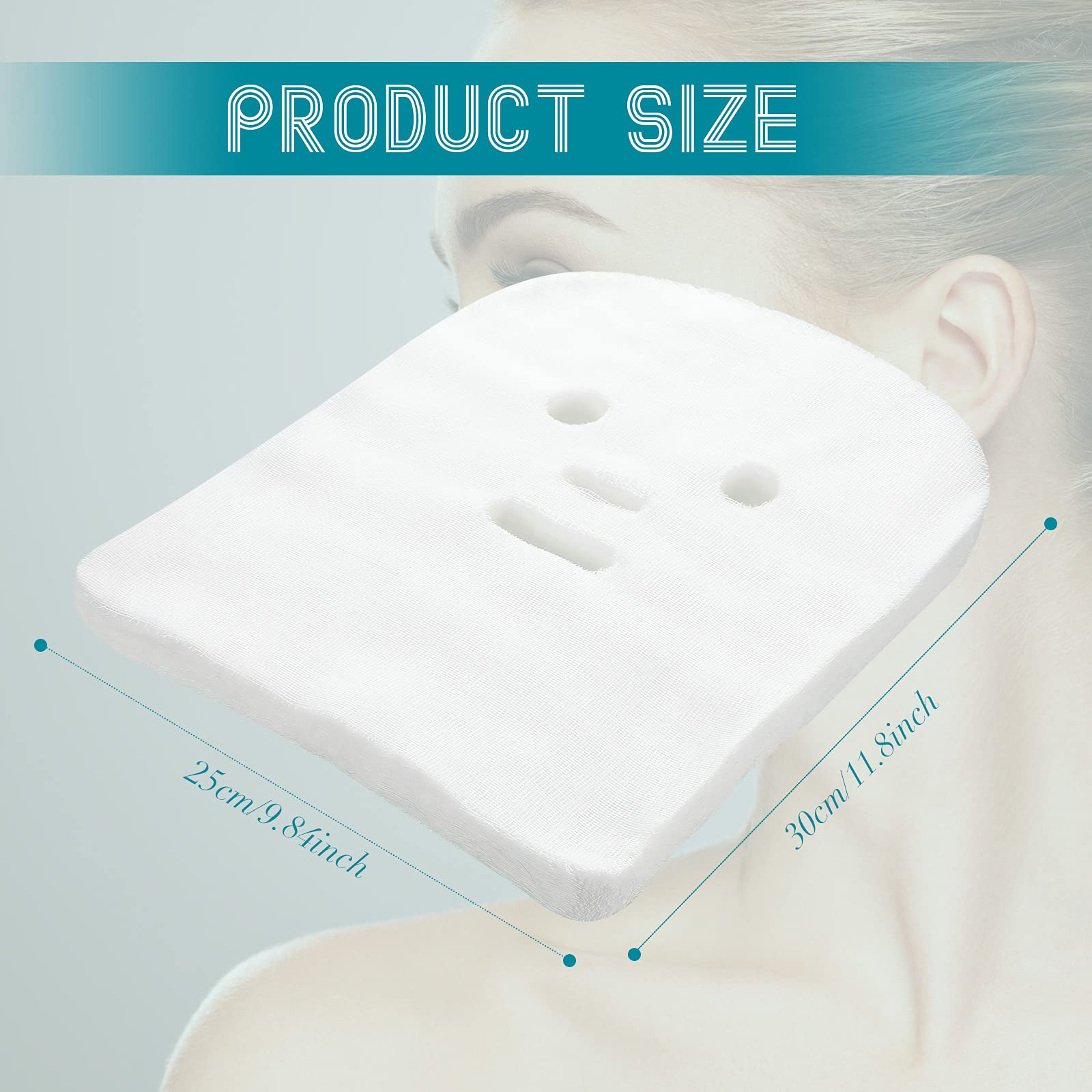 Maitys 150 Pieces Pre-cut Gauze Facial Cotton Beauty Gauze Skin Care Face for Facial Spa,High frequency