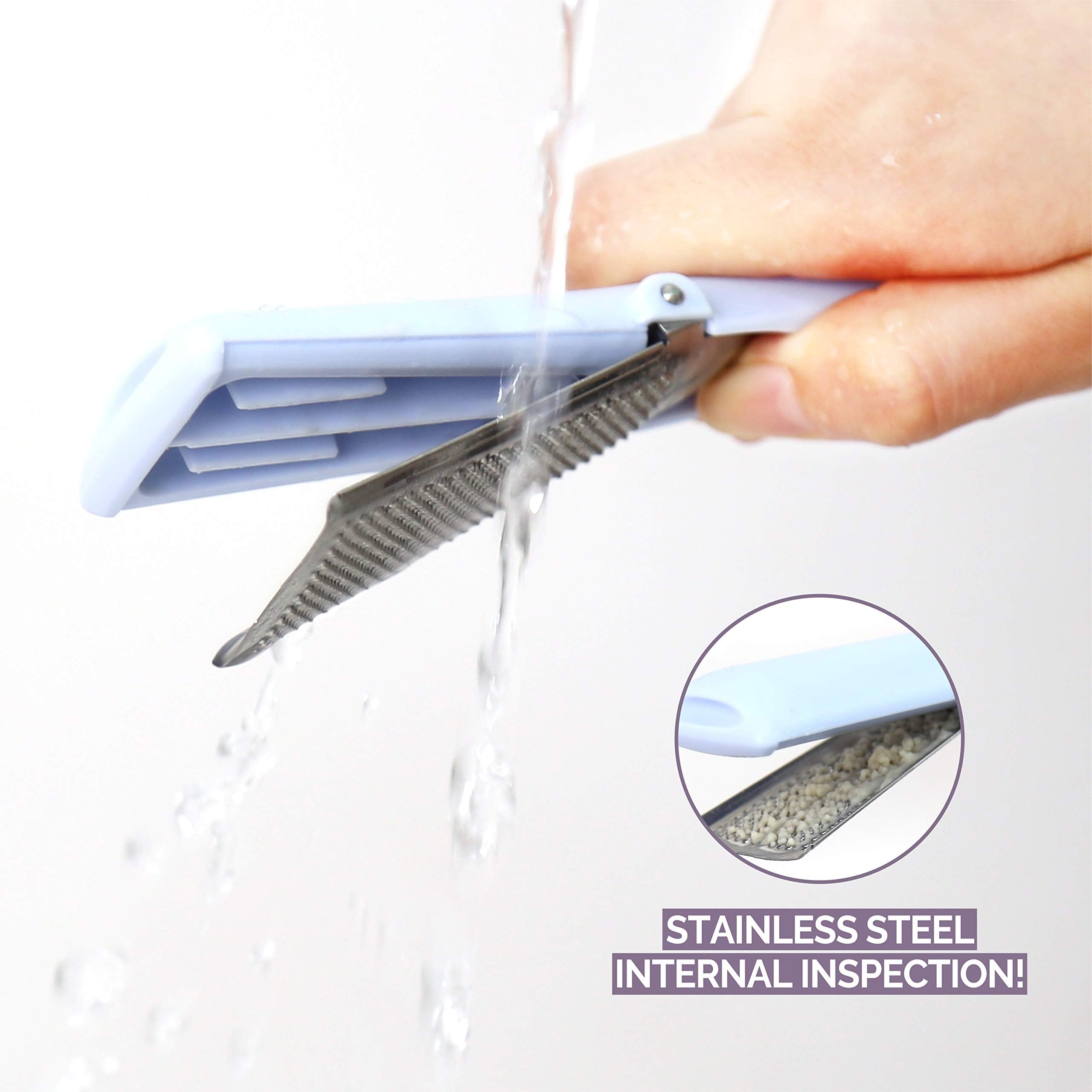F3 Systems, Stainless Steel Callus Remover, Effective For Thick Callus And Cracked Feet Pedicure Rasp, Remove Hard Skin, Grater