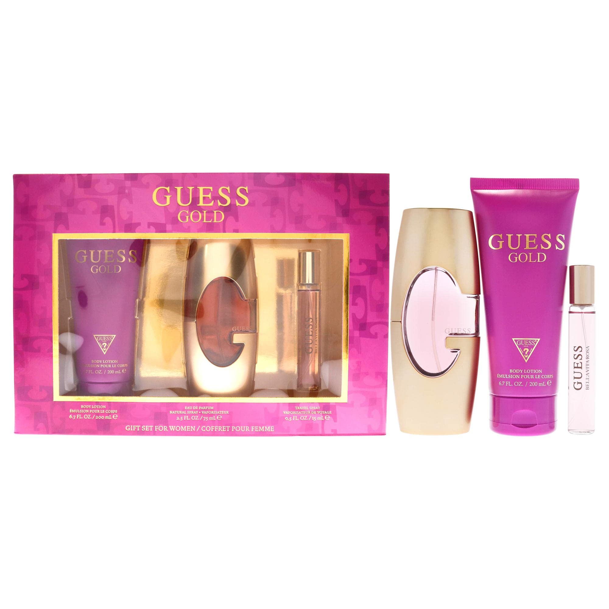 Guess Gold By Parlux, 3 Piece Gift Set For Women