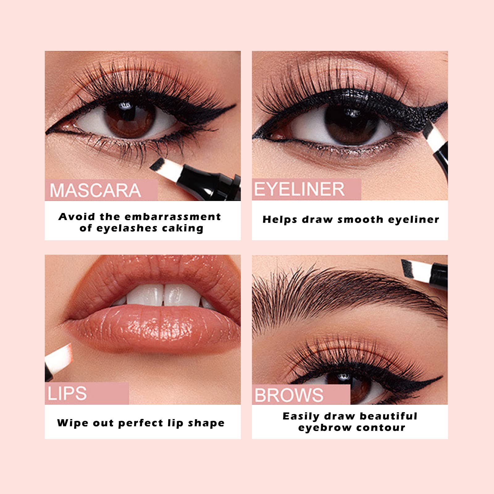 Hosaily 2Pcs Makeup Remover Pen Quick Fix Makeup Cleanser Eraser Pen Correct Makeup Mistakes Makeup Corrector Pen For Eyes Lips