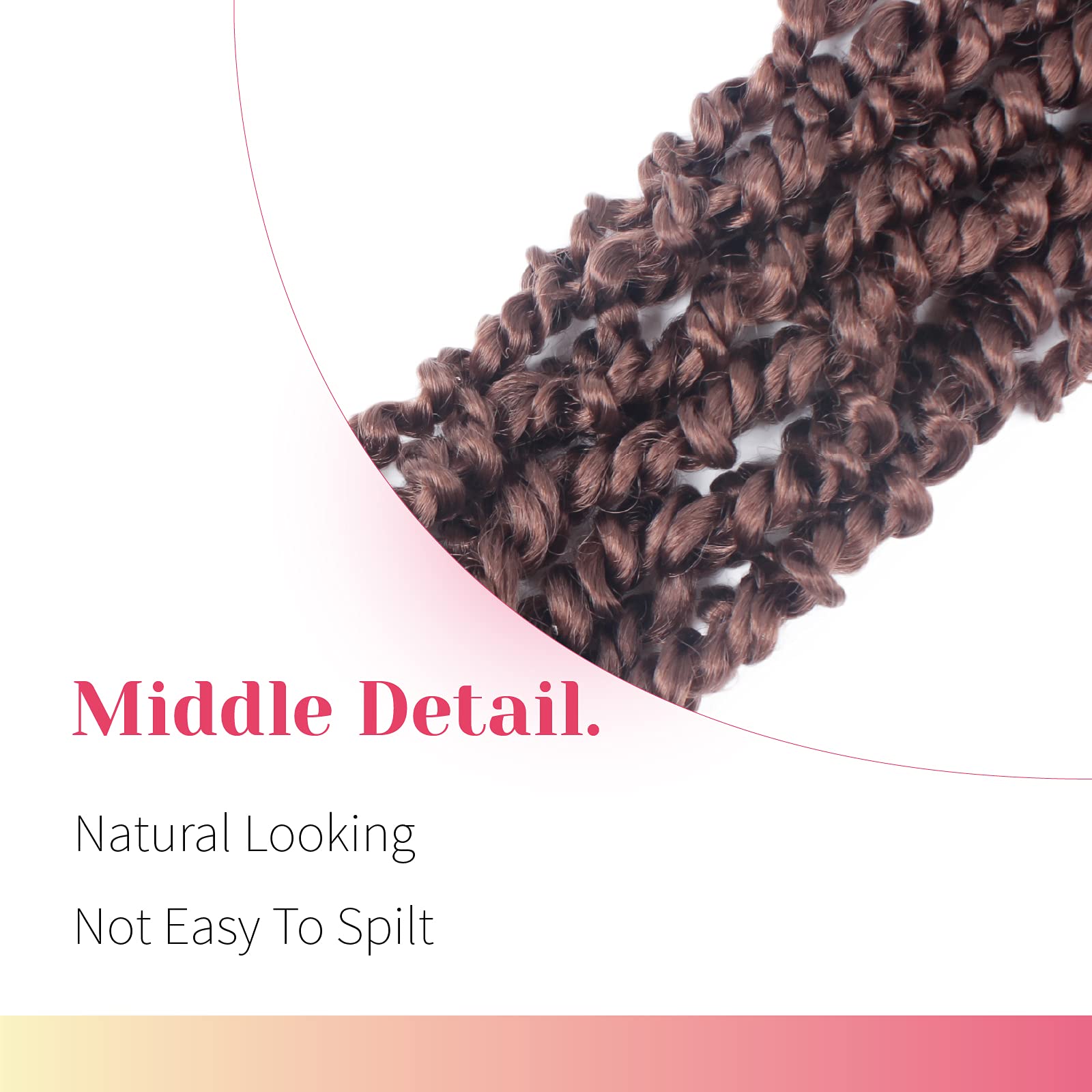 The BOHOBABE Crochet Passion Twist Hair Pretwisted 10 Inch Short Pre-looped Passion Twist Crochet Braiding Hair 8 Packs (30#)