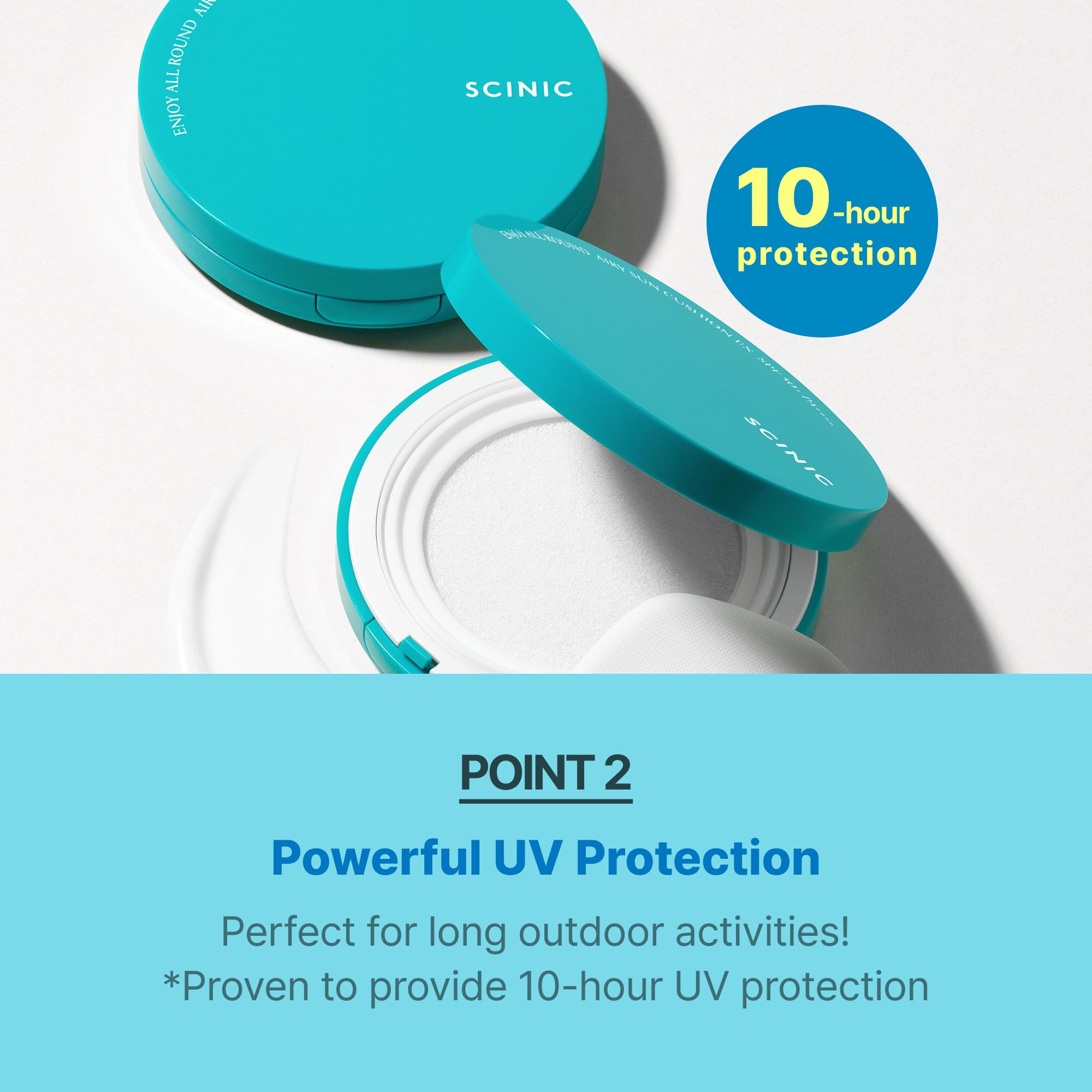 SCINIC Enjoy All Round Airy Sun Cushion EX SPF50+PA++++, 0.88 Fl Oz (Pack of 1)