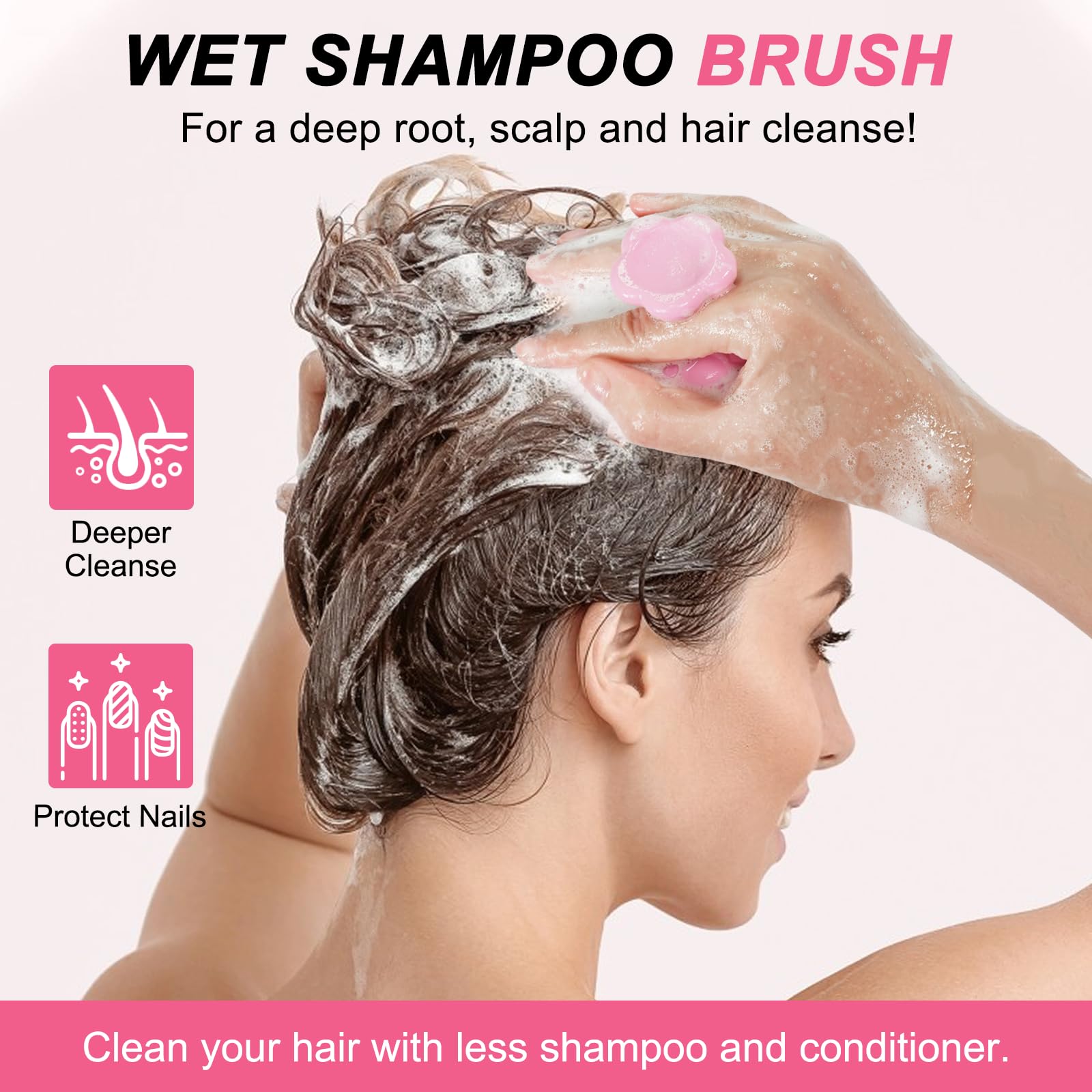 Bieyoc Rosemary Oil For Hair Growth 60Ml, With A Head Massage Brush Silicone, Improve Hair Loss And Nourishes Scalp