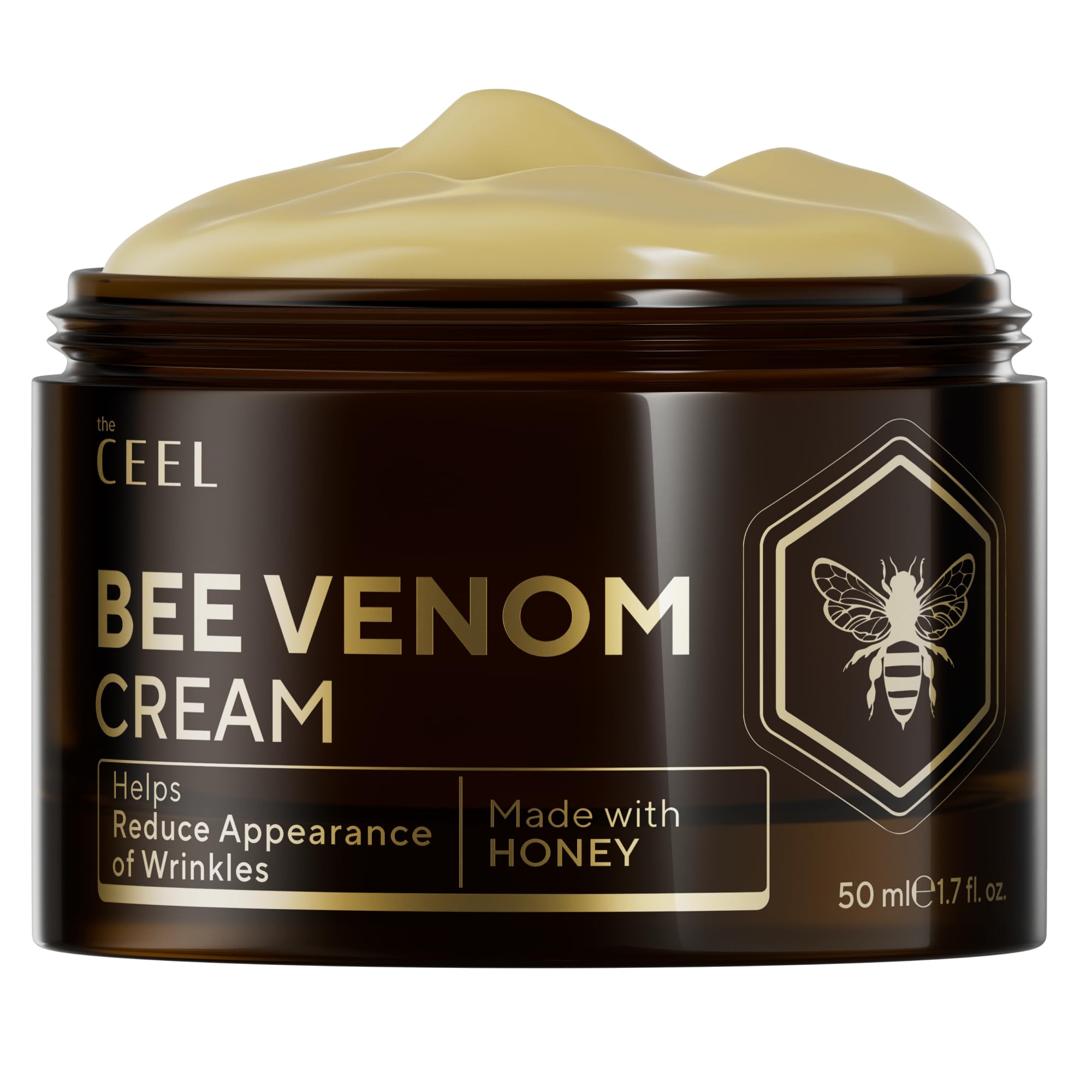 The Ceel Bee Venom Cream for Face with Honey, Hyaluronic Acid & Ceramides  Hydrating Facial Moisturizer for Smooth Looking Skin