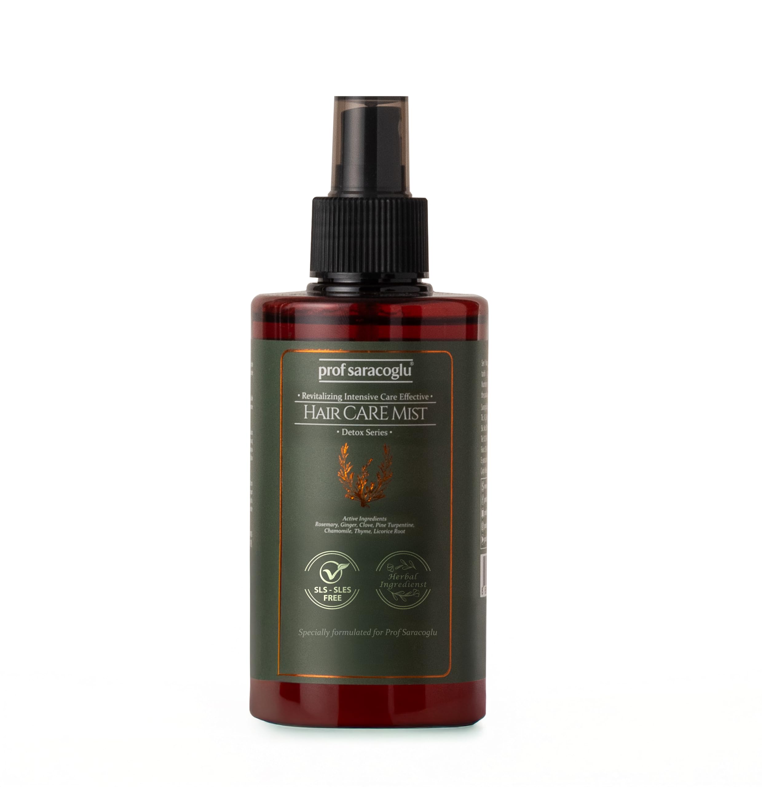 Prof Saracoglu Rosemary Mint Hair Growth Spray LeaveIn Scalp Treatment with Aloe & 10+ Plant Extracts SulfateFree Hair Treat