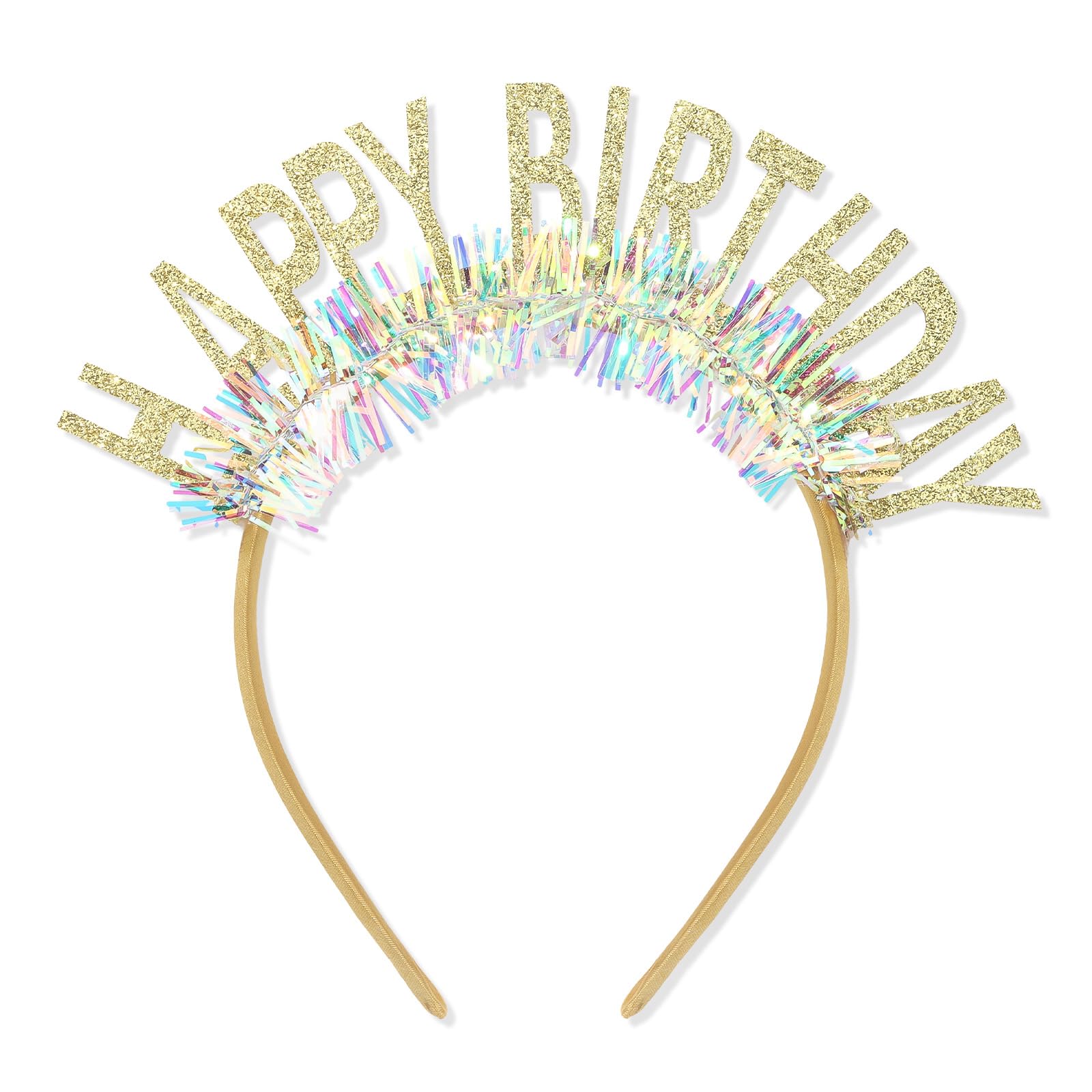 CIEHER Birthday Crown Headband, Women's and Girls' Birthday Tiara, Happy Birthday Decorations and Gifts - Gold