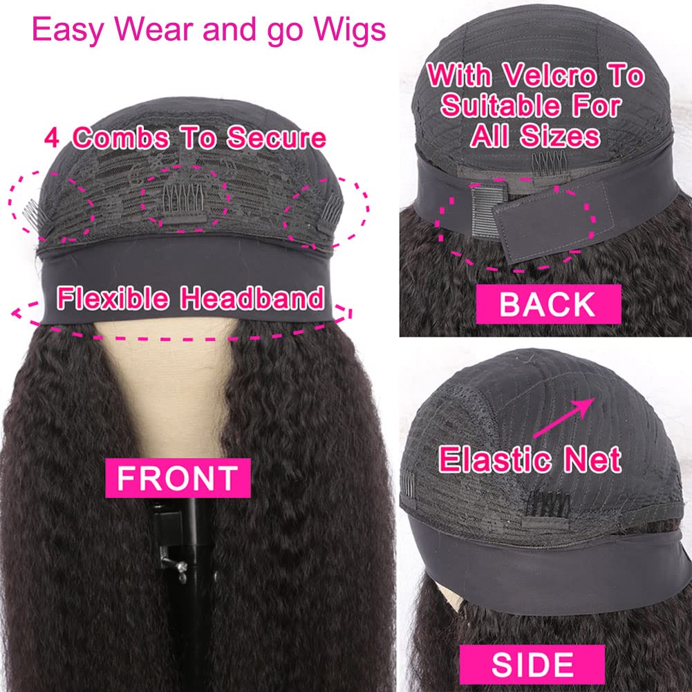 Rebasar Deep Wave Wigs Human Hair Wear And Go Glueless Headband Wigs 20 Inch Human Hair Wigs For Black Women Human Hair Deep Cur