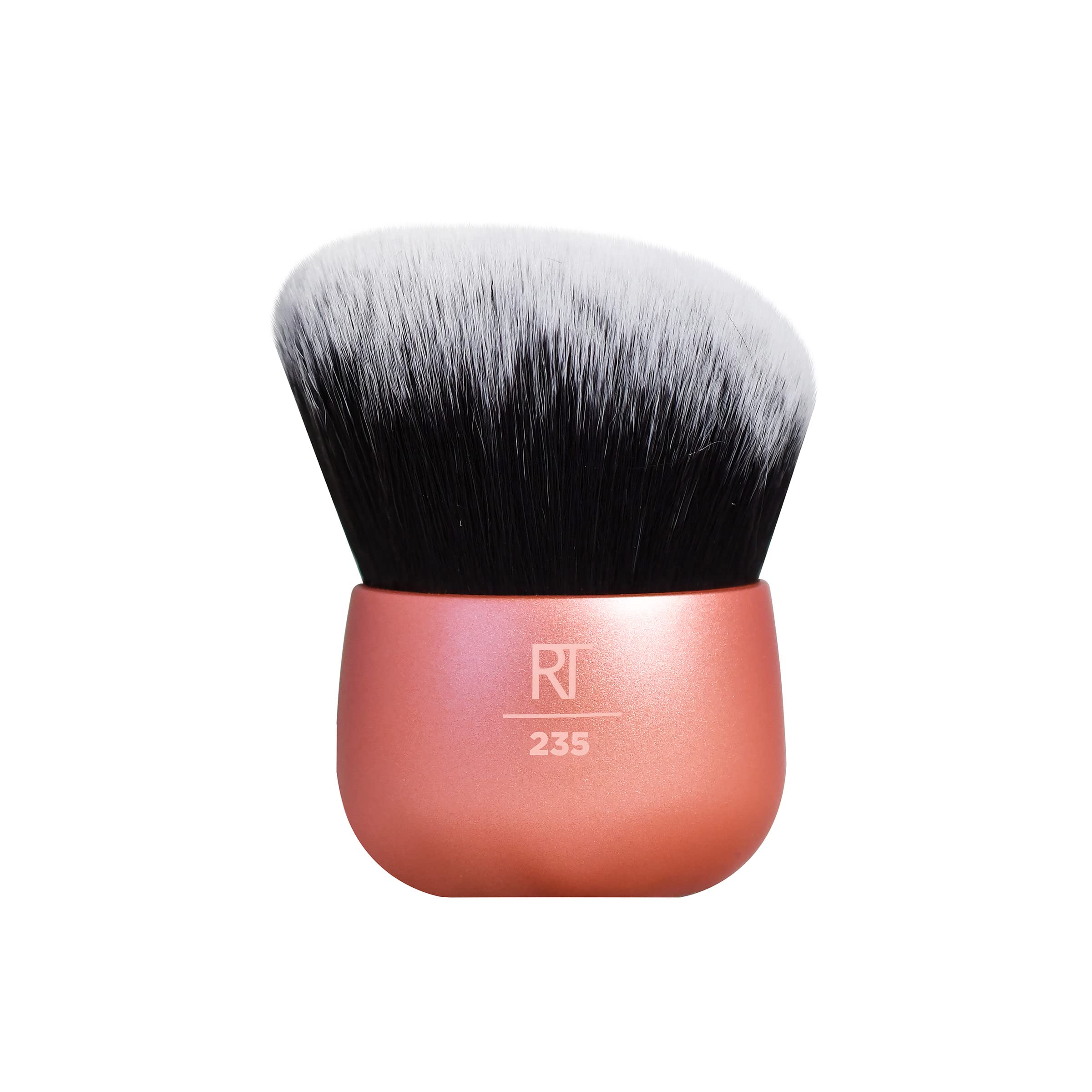 Real Techniques Angled Kabuki Brush, For Body Bronzer or Foundation Application, Handless Makeup Blender, Dense, Synthetic Brist