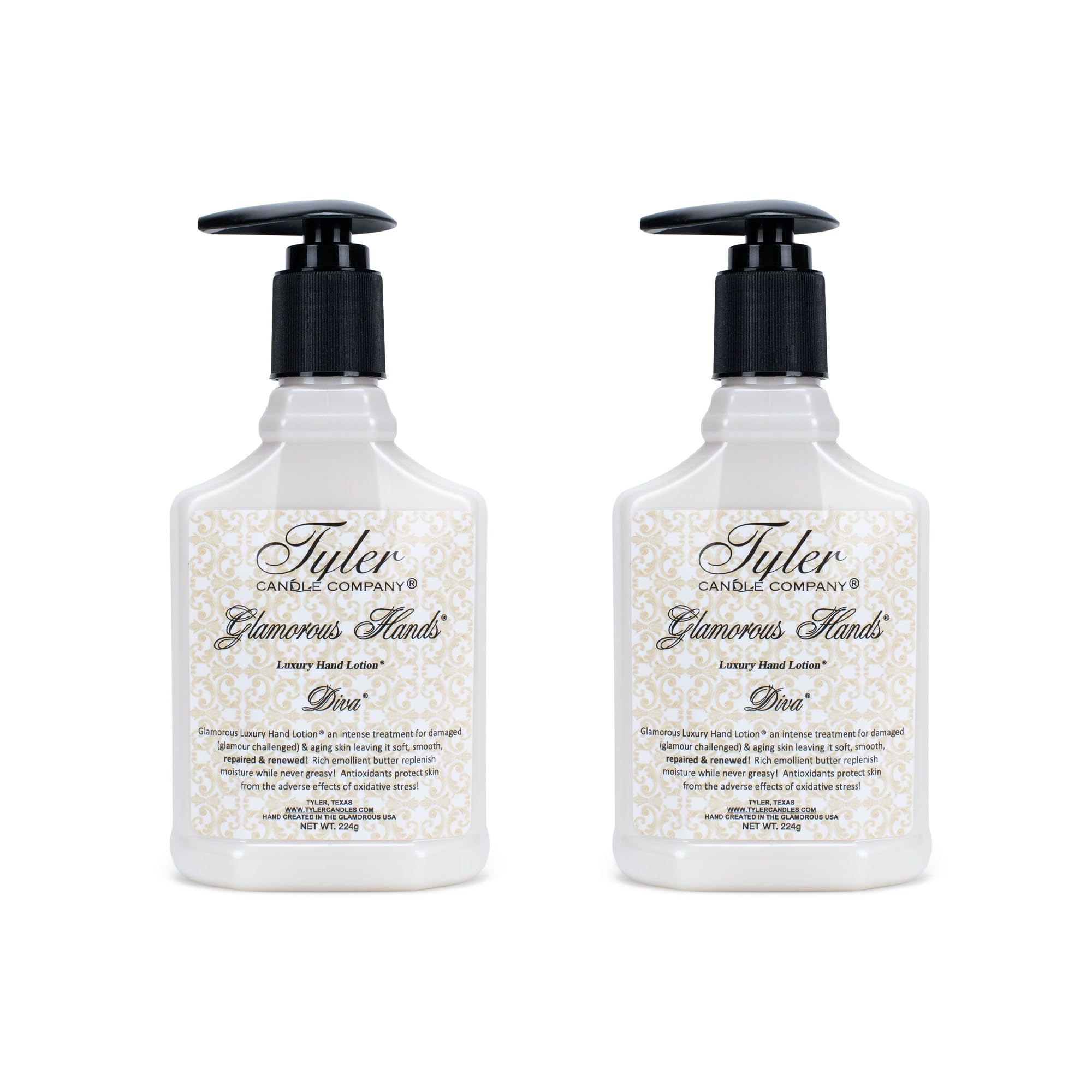 Tyler Luxury Hand Lotion - 8 Fl Oz, Diva Scent - Moisturizing Formula for Soft Skin