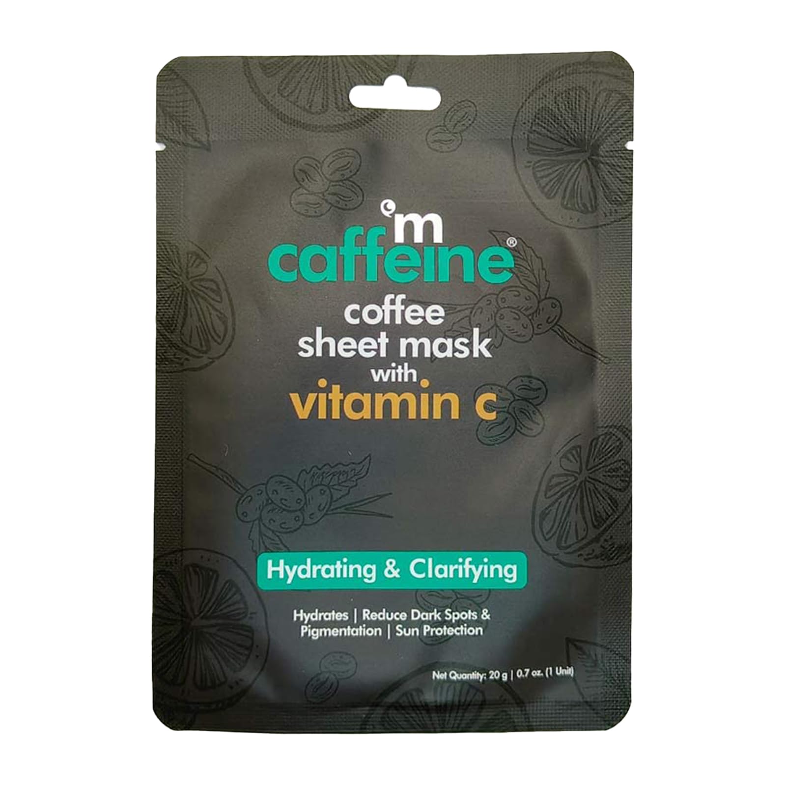 Coffee Sheet Mask With Vitamin C By Mcaffeine For Unisex - 0.7 Oz Mask