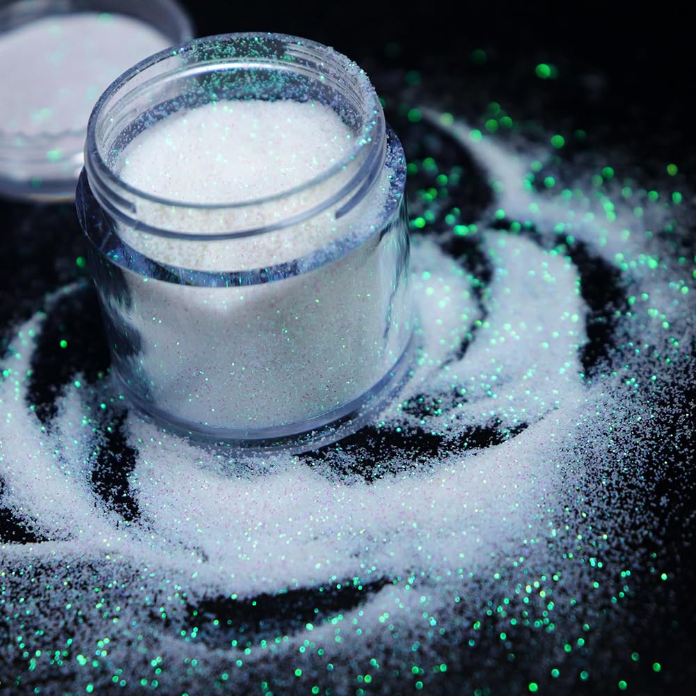 3Color Starlight White Powder Sugar Glitter Nail Dust Laser Gradient Nail Pigment Holographic Glitter Nail Art Decoration Black