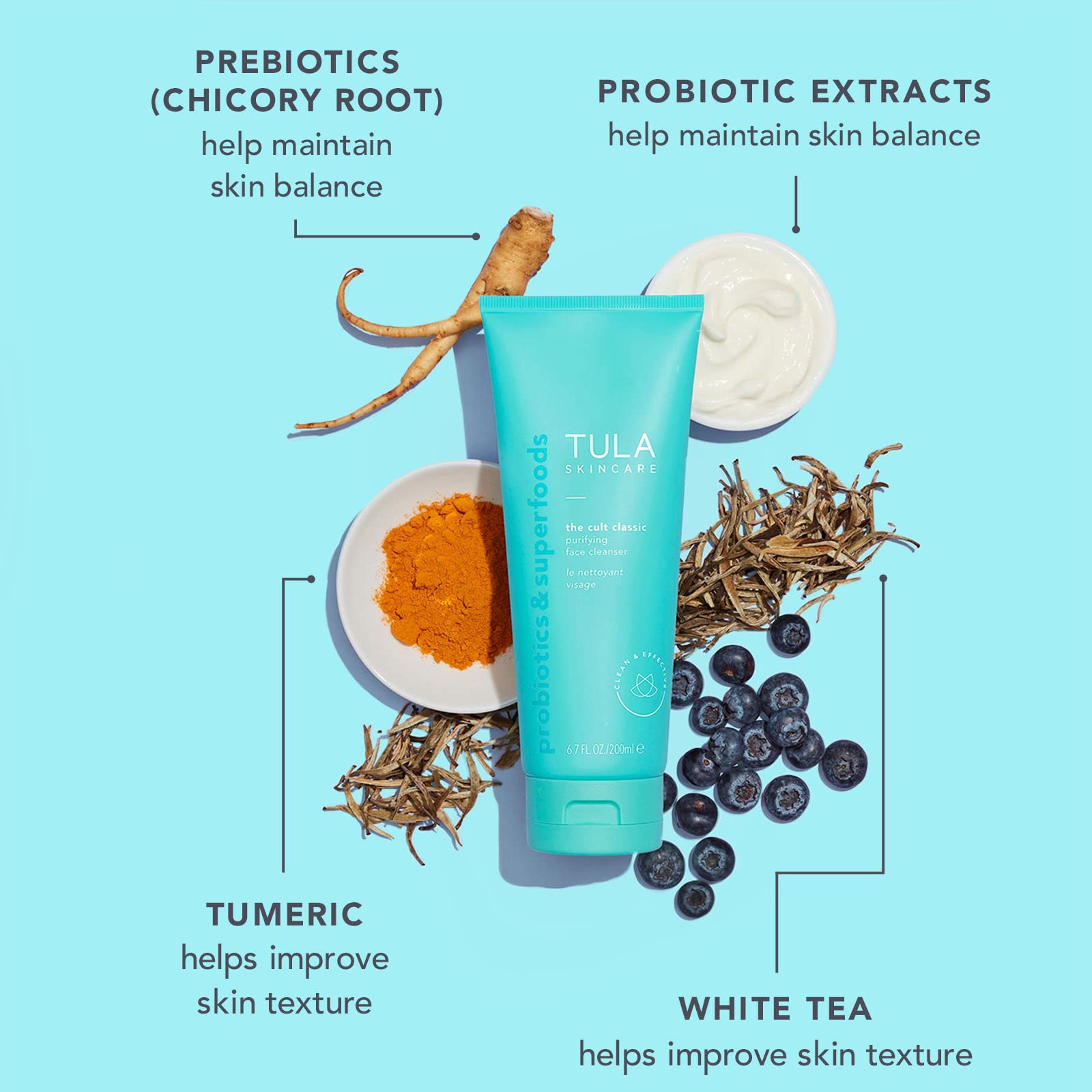 TULA Skin Care Cult Classic Purifying Face Cleanser - Supersize, Gentle and Effective Face Wash, Makeup Remover, Nourishing and