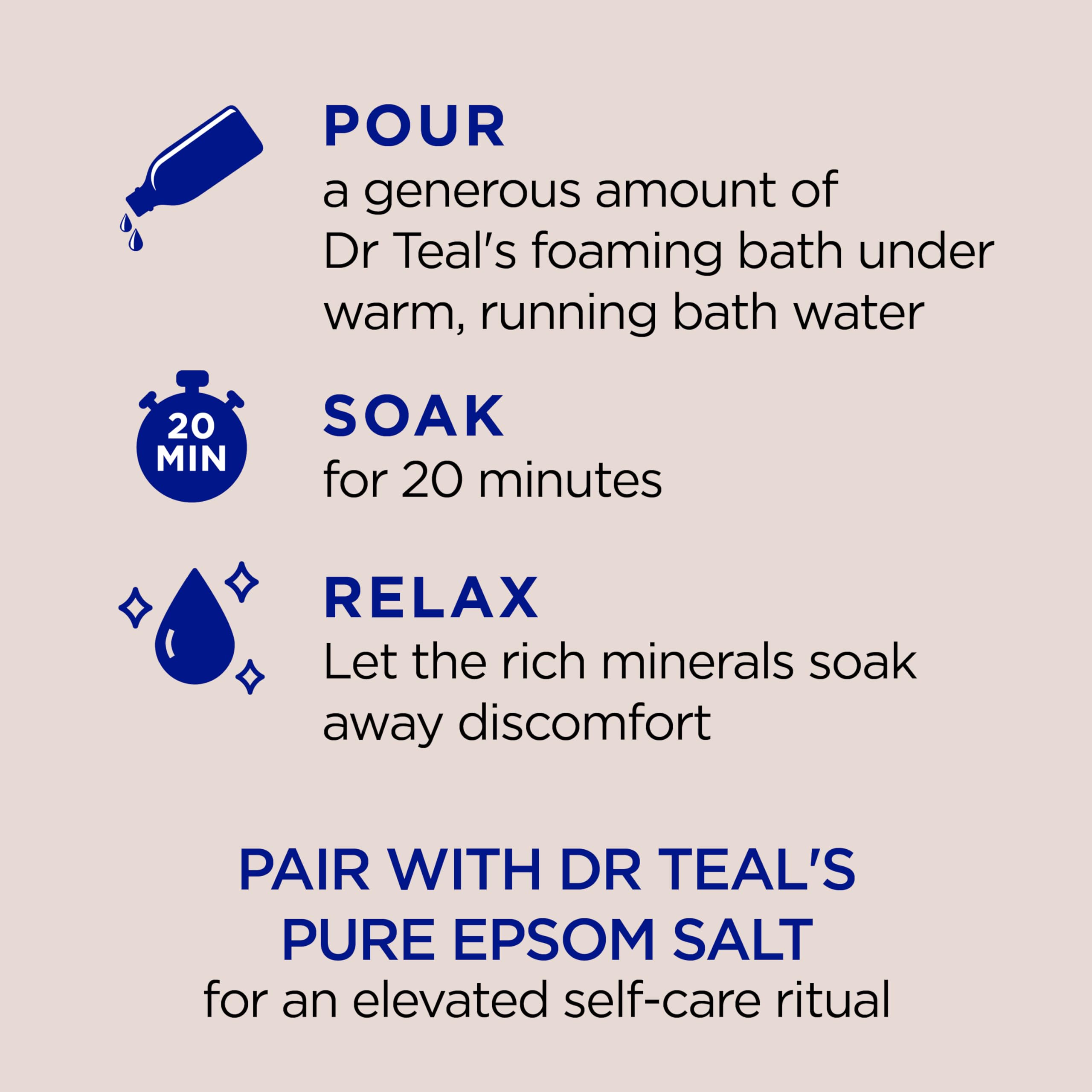 Dr. Teal'S Coconut Oil Foaming Bath With Pure Epsom Salt (1 Bottle, 34 Oz) - Essential Oils Nourish & Protect Your Skin - Reliev