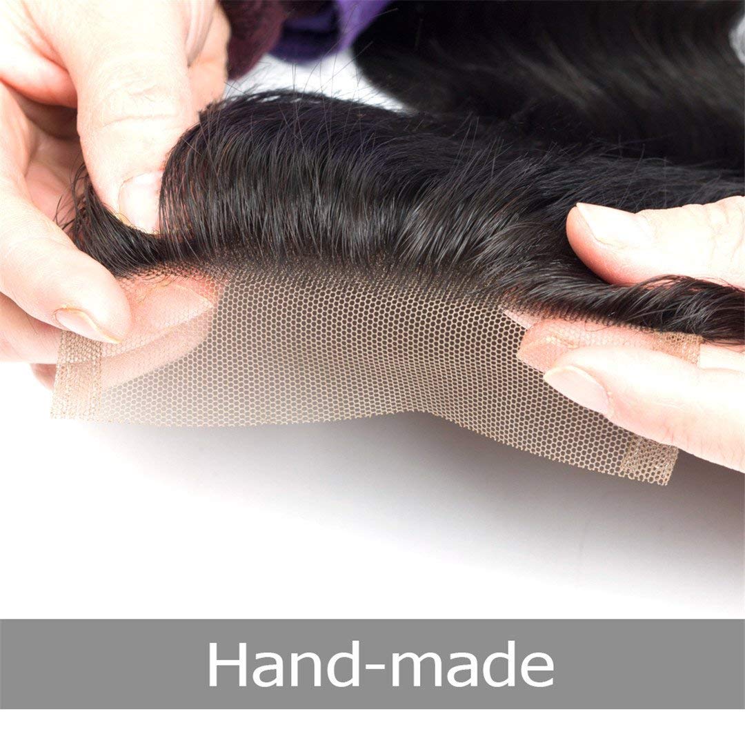 Selina Lace Closure 16 Inch Brazilian Body Wave Closure Free Part Lace Closure 4X4 Unprocessed Human Hair Natural Black Color Vi