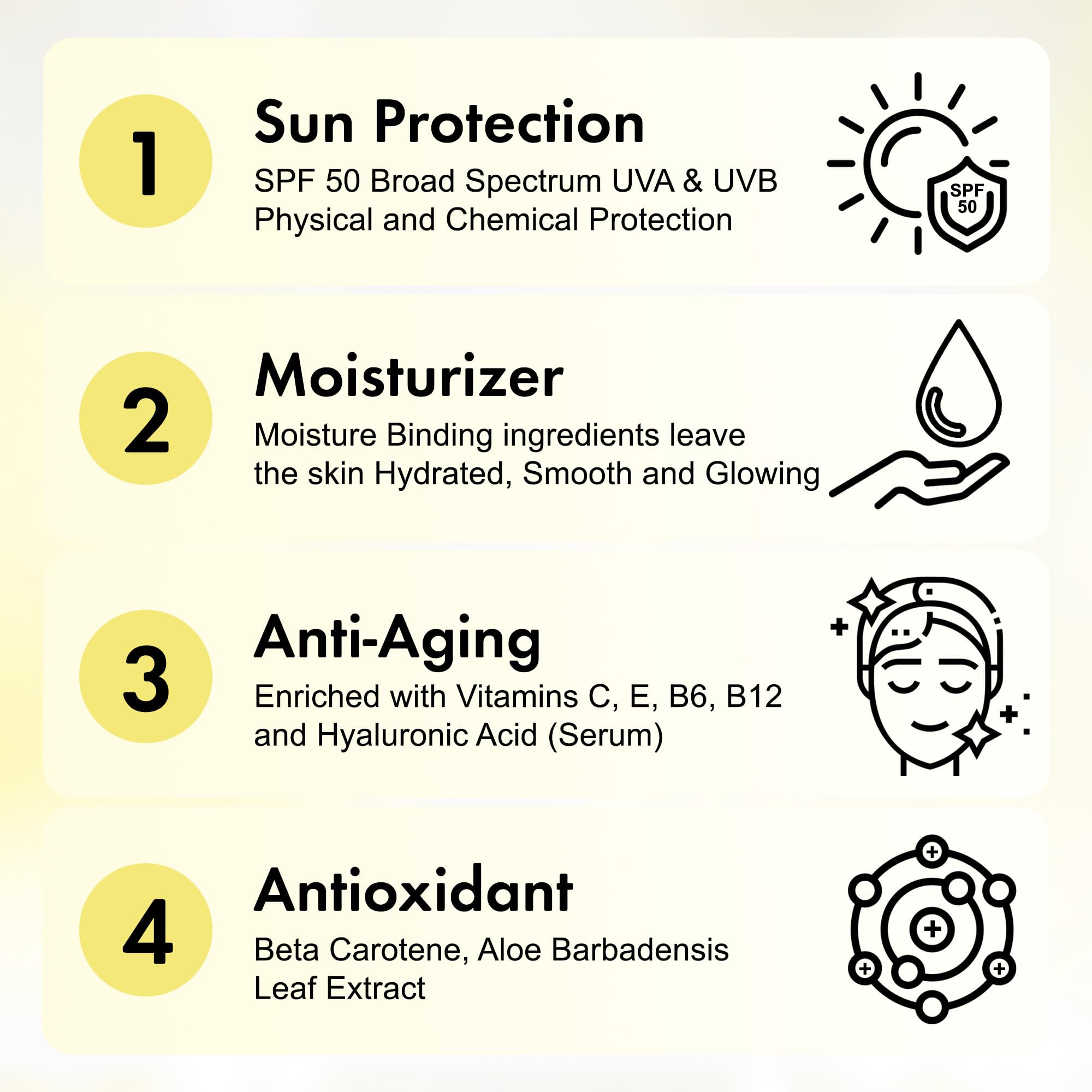 BIO JOUVANCE PARIS - 4 In 1 Sunscreen 2oz(60ml) | SPF50 Sunblock + Moisturizer + Anti-Aging + Antioxidant | Face&Body Sensitive