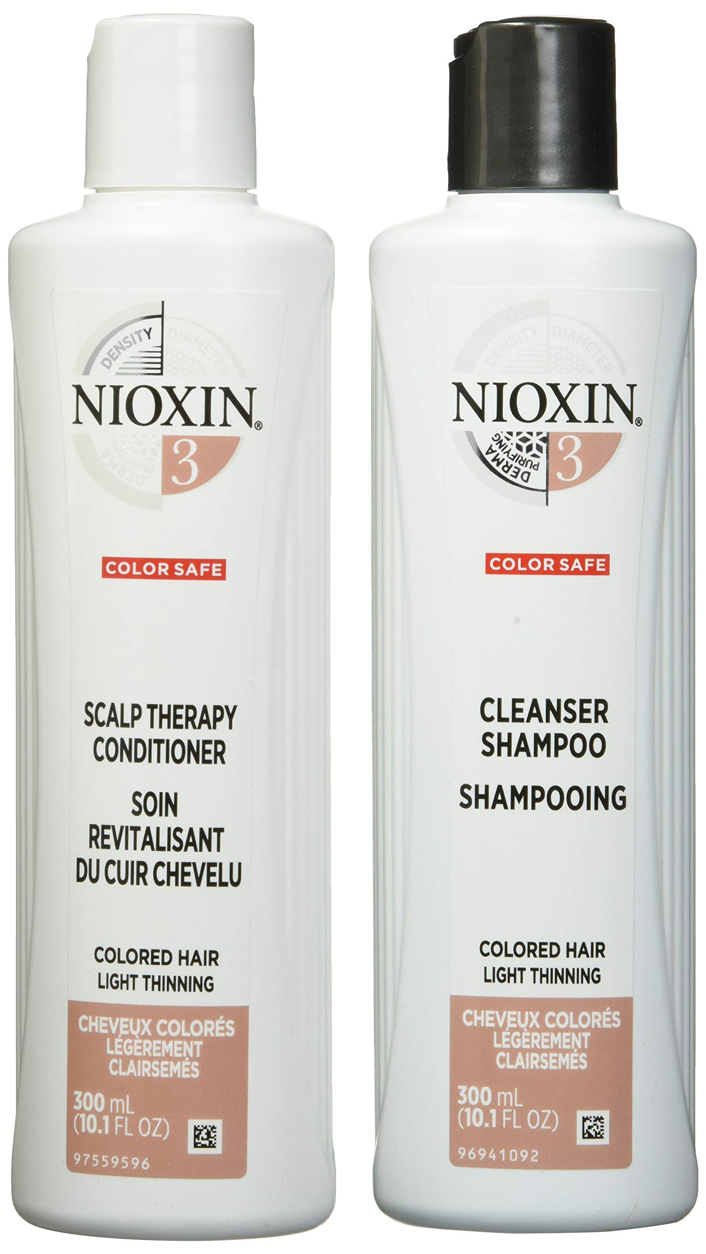 Nioxin Unisex System 3 Cleanser and Scalp Therapy Conditioner Duo, 10.1 Fl Oz